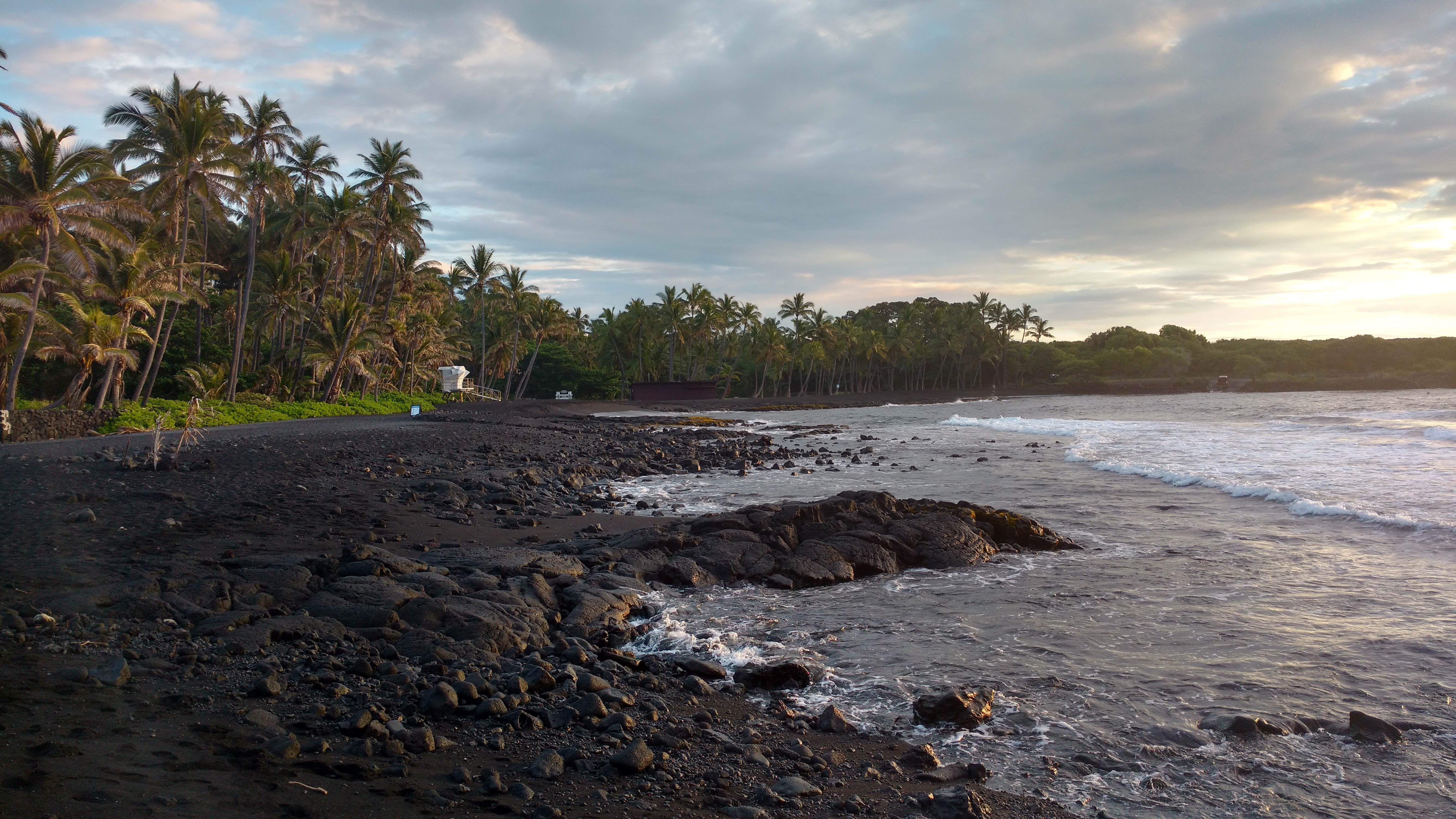 Camper-submitted photo at Punalu`u Beach Park near Hawaii Volcanoes National Park