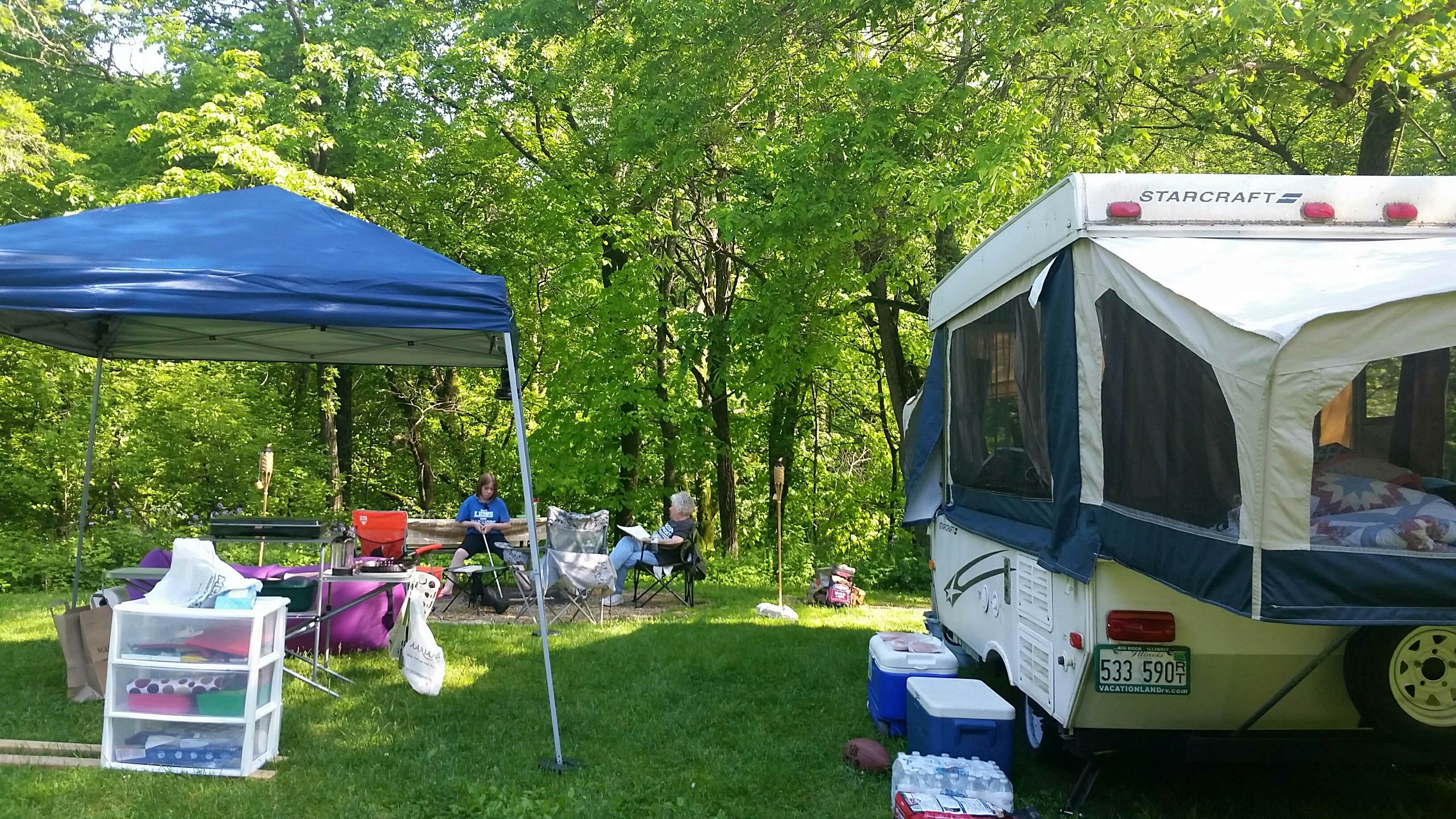 Kim C.'s photo of glamping accommodations at White Pines Forest State Park Campground near Lena, IL