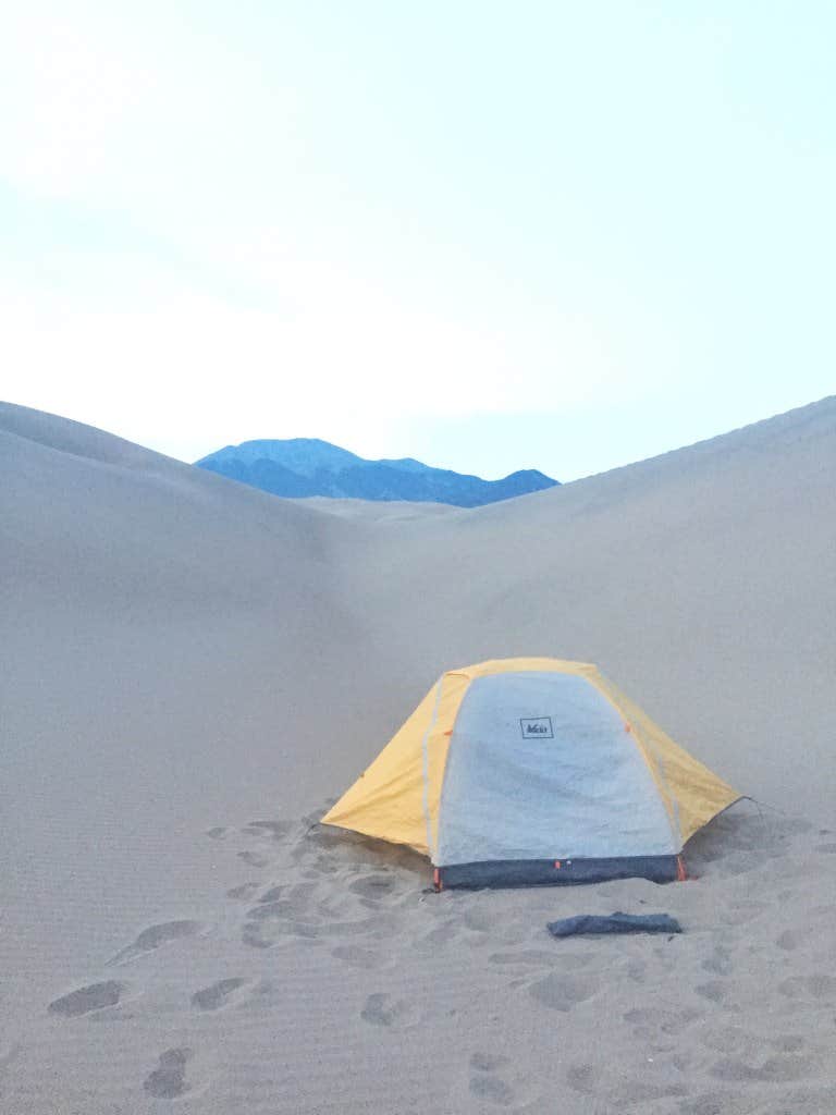 SwitchbackKids's photo of tent camping at The Dunefield — Great Sand Dunes National Park near Mosca, CO