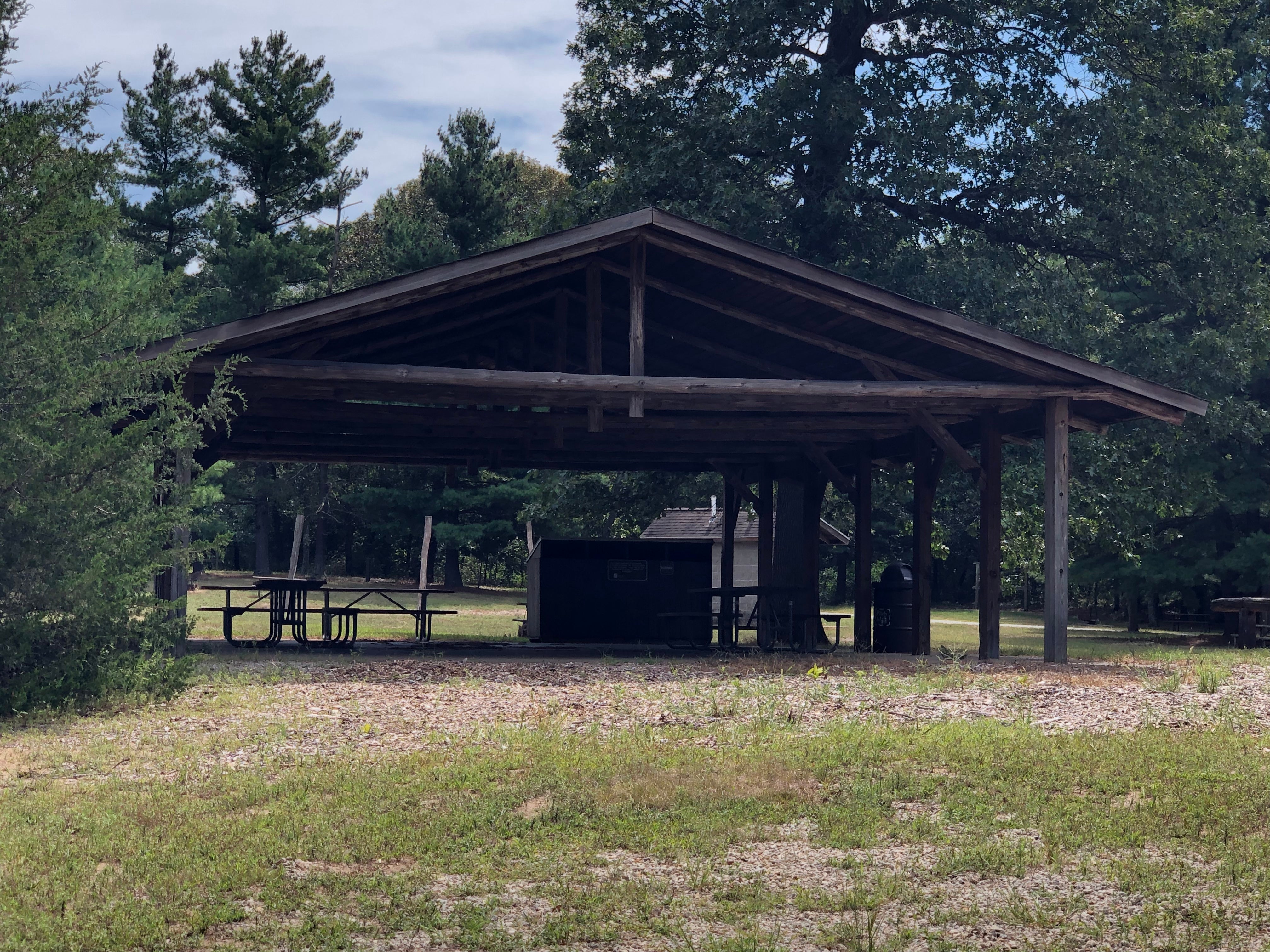 Communal covered picnic area