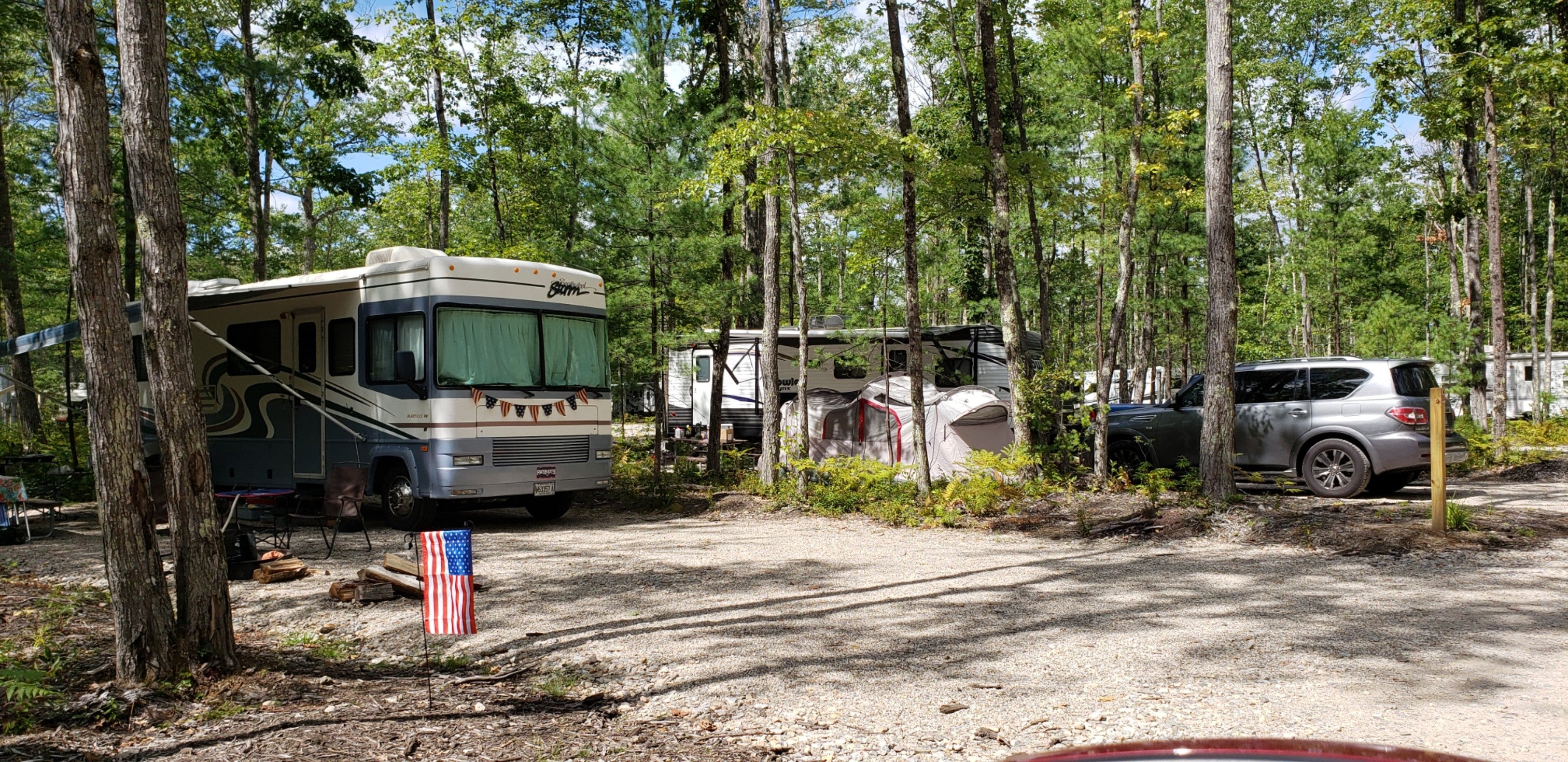 Rows of RV sites