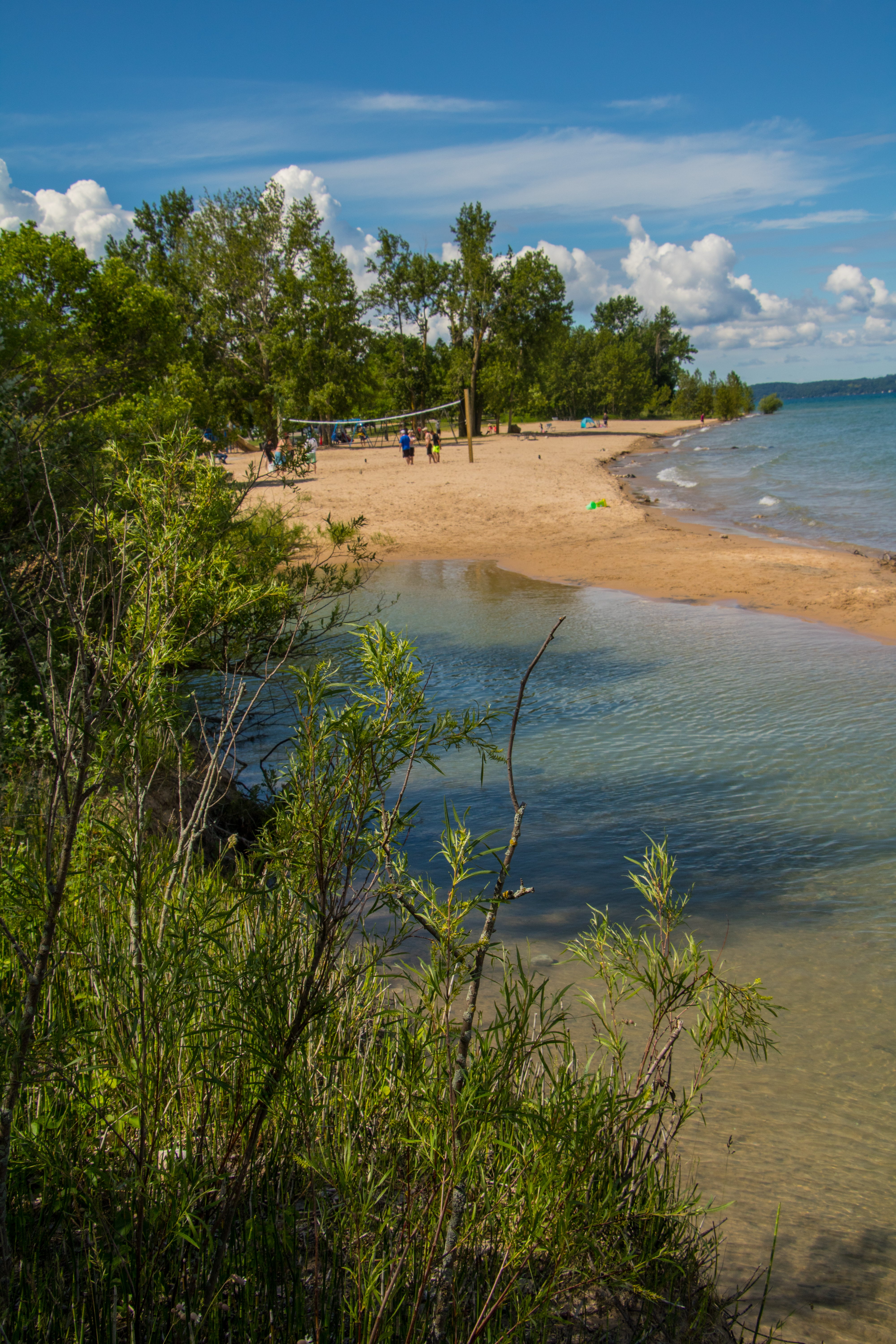 The shore of Grand Traverse Bay for all kinds of fun in the sun or to watch a gorgeous sunset!