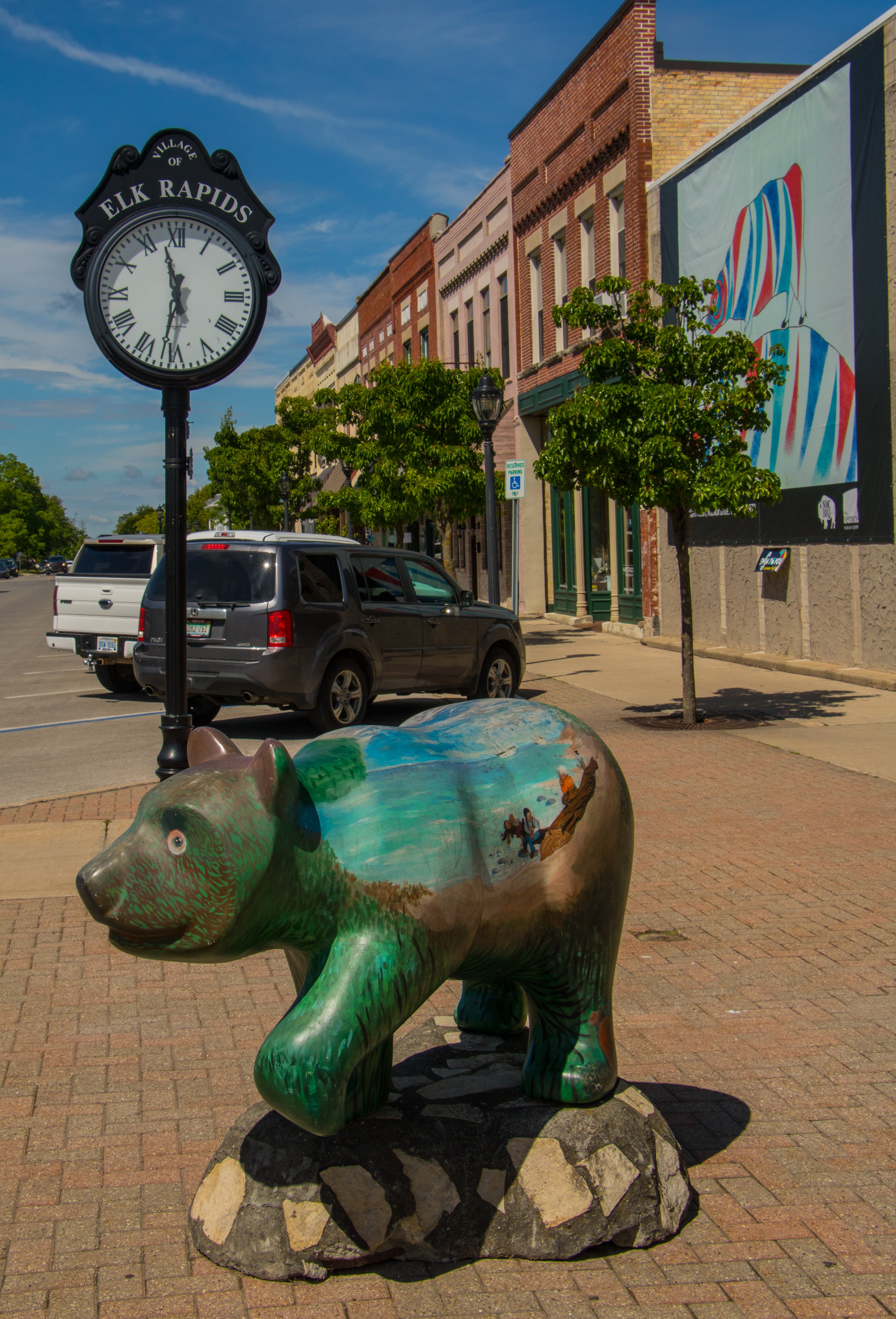 Downtown Elk Rapids is just a quick drive/cycle, or a nice walk from the campground.