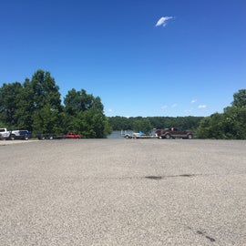 The actual boat ramp and parking area on Rt 274