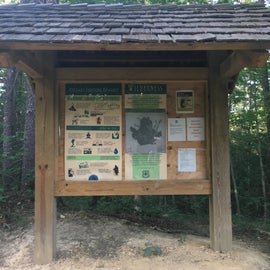 The sign showing the trails at the campground