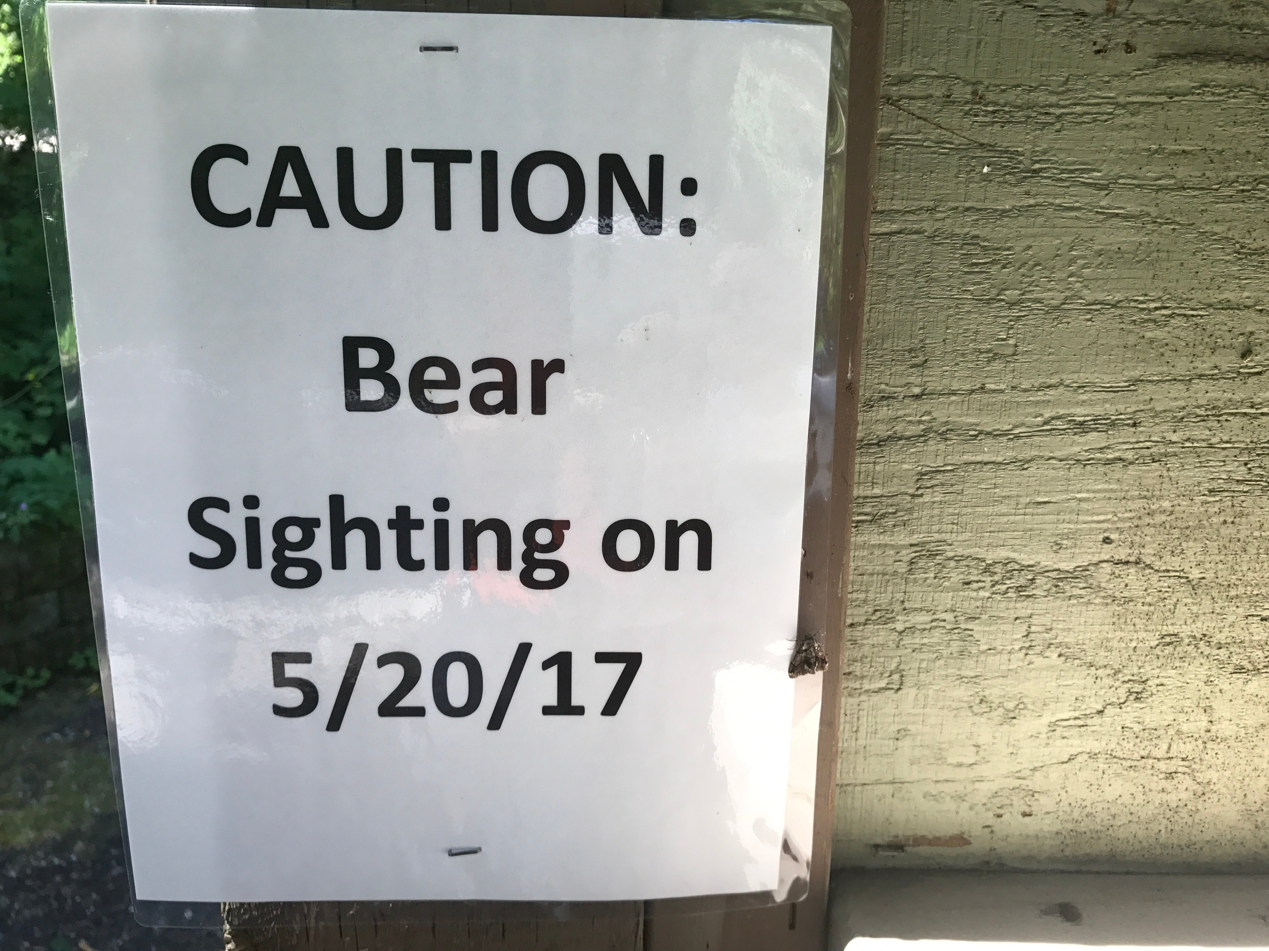 Never a sign you want to see in your campground.