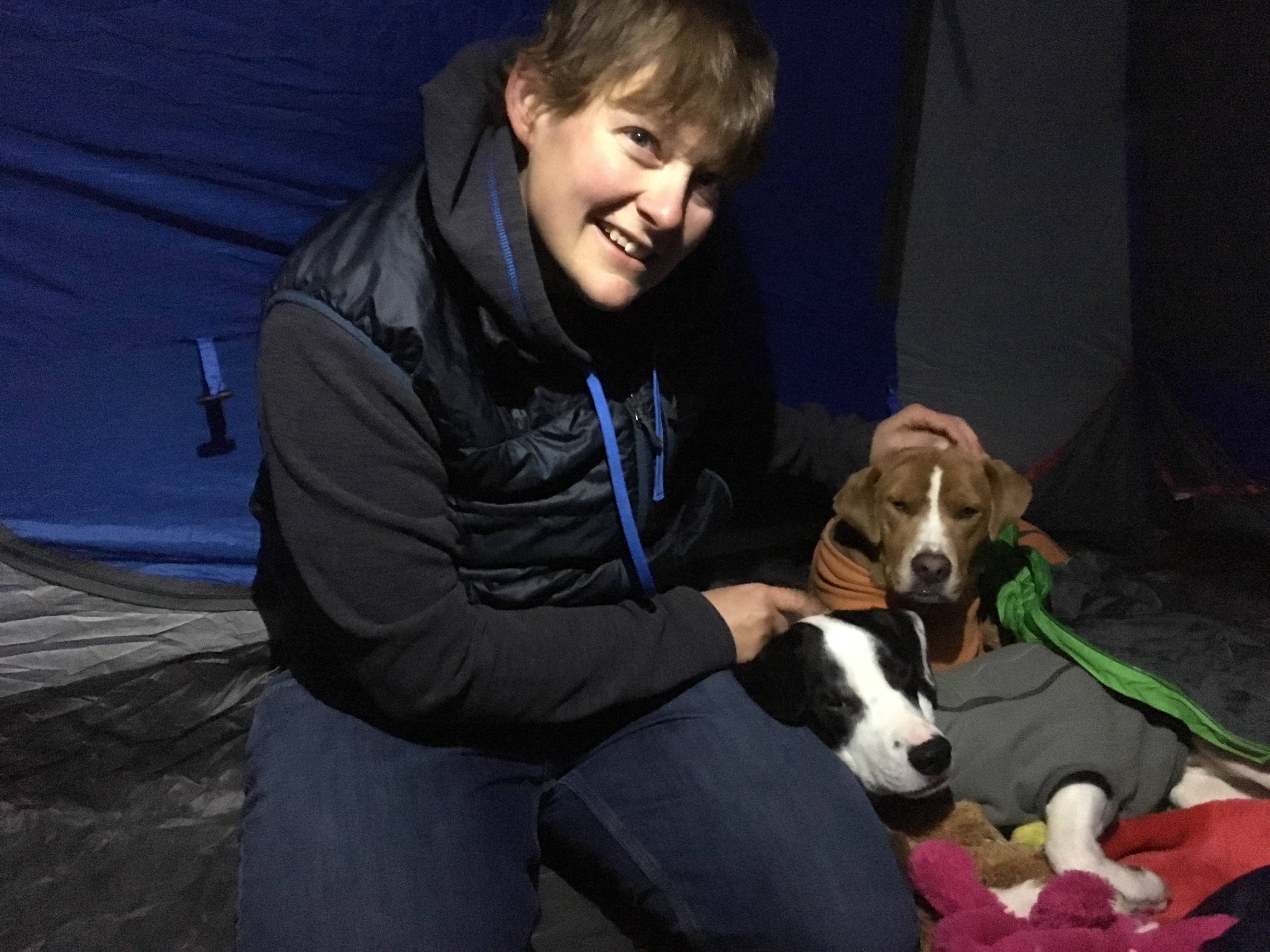Sarah C.'s photo of camping with pets at Hickory Run State Park Campground near Northampton, PA
