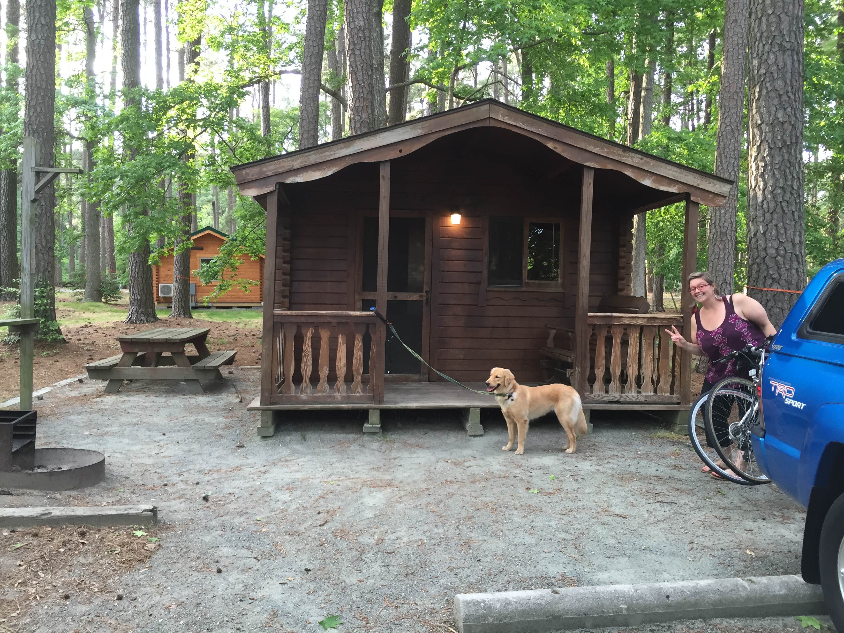 Angel K.'s photo of glamping accommodations at Pocomoke River State Park Campground near Millville, DE