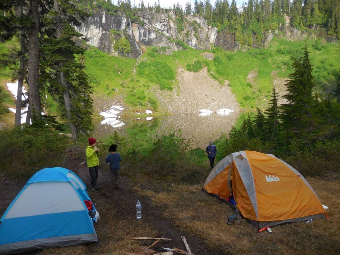 Jill T.'s photo of tent camping at Blue Lake BackCountry Campsites near Everett, WA
