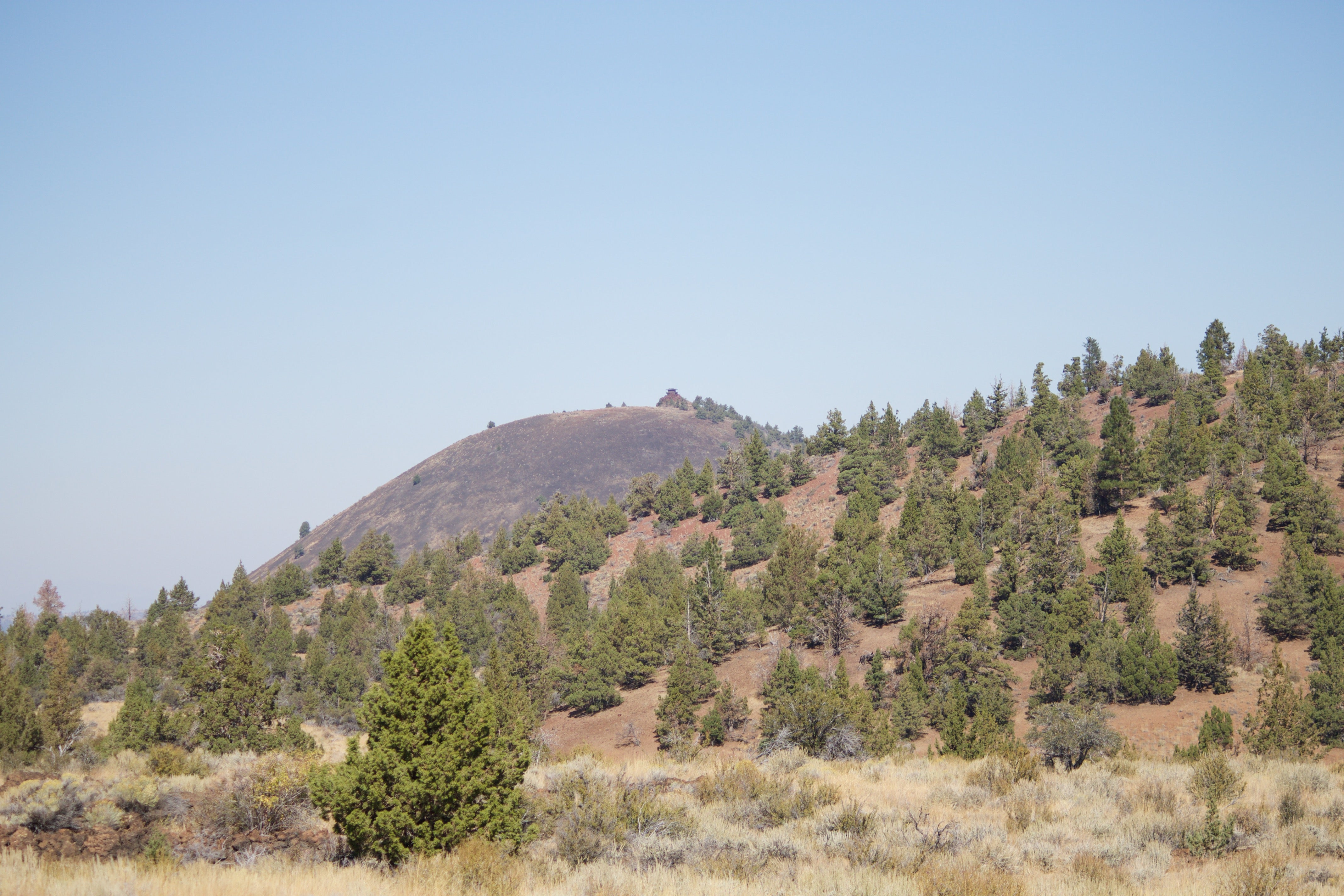 View of Schonchin Butte in Lava Beds Natl Monument