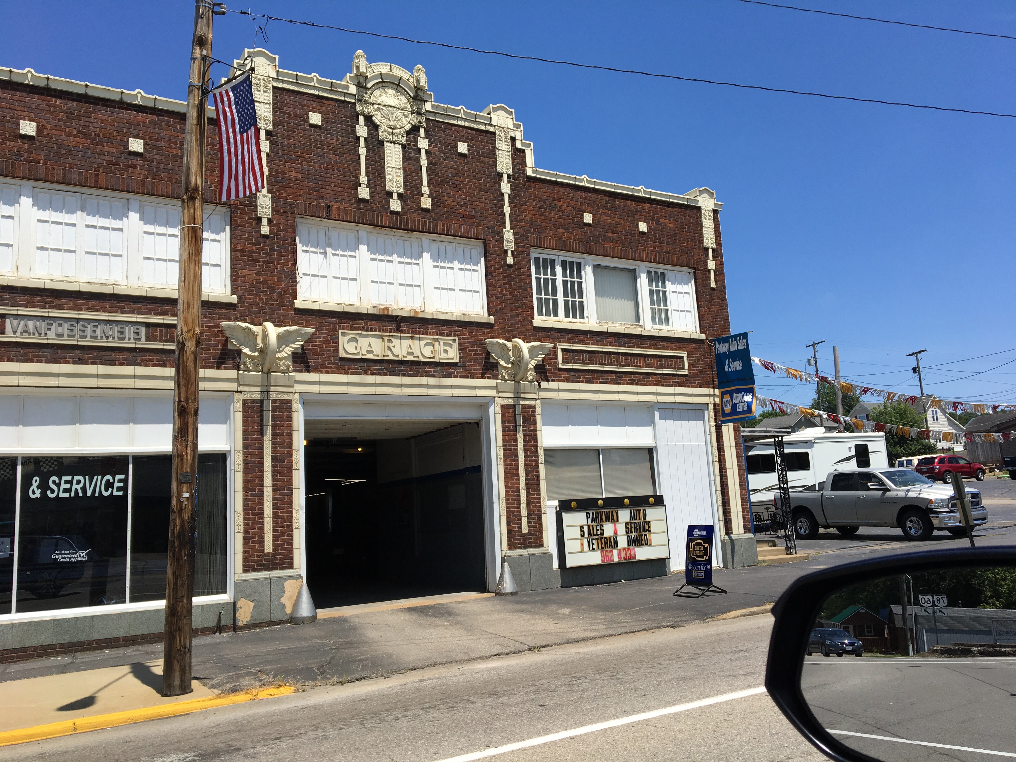 Very interesting architecture on the old buildings in McConnellsville, Oh plus statues to see