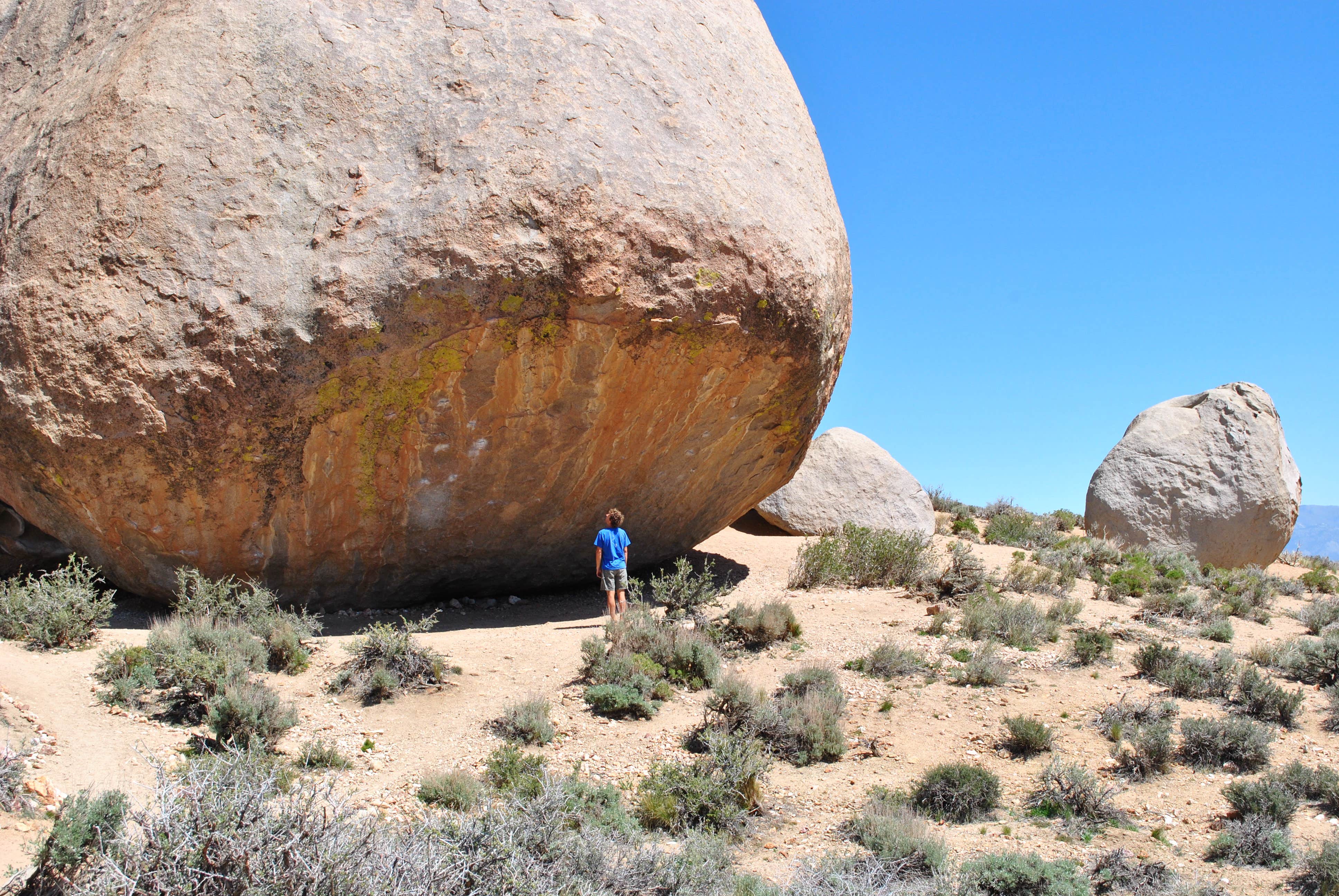 Peabody boulder at the buttermilks. DONT CAMP HERE