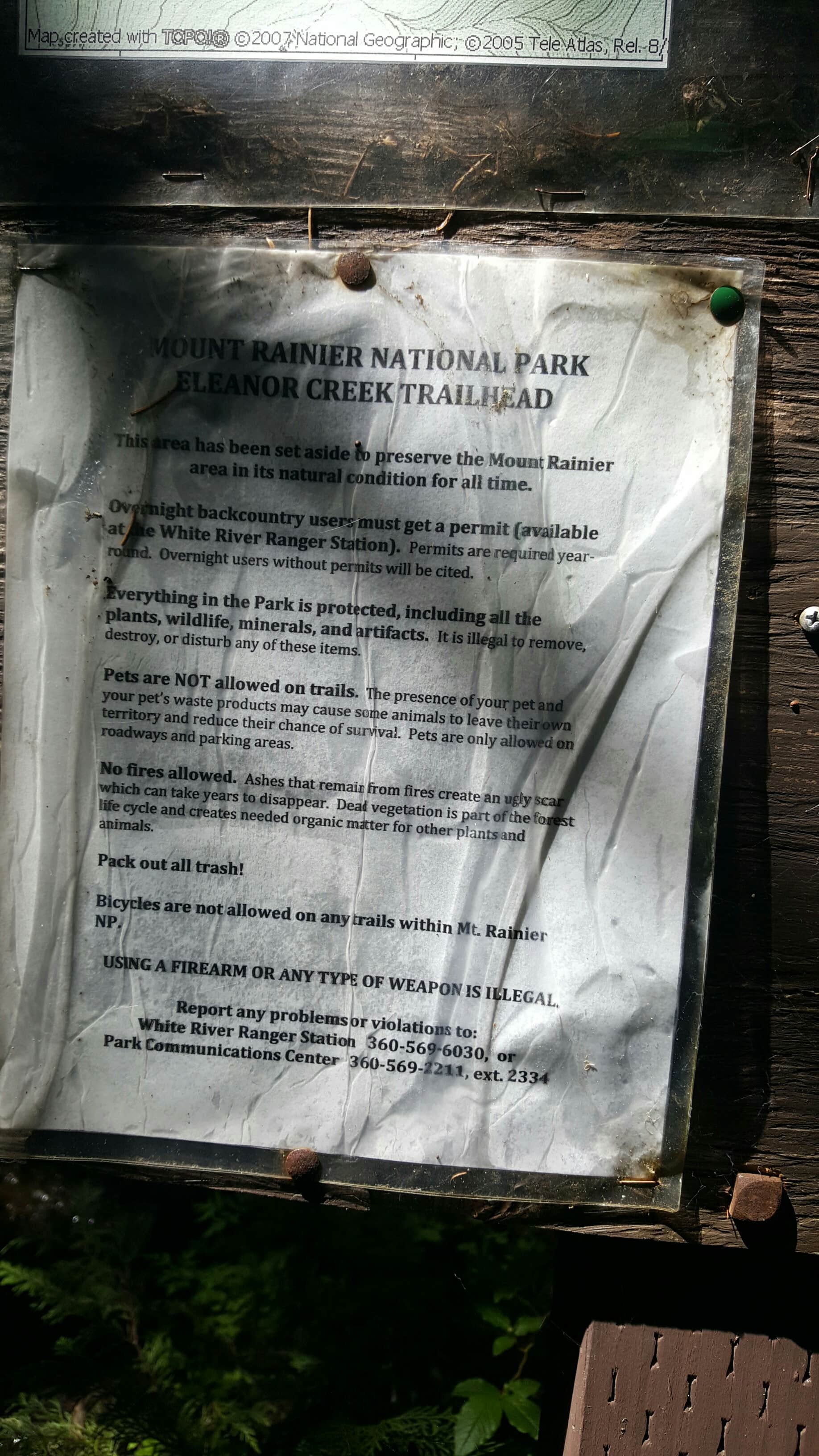 Camper-submitted photo at Lake Eleanor Backcountry Campsites — Mount Rainier National Park near Greenwater, WA