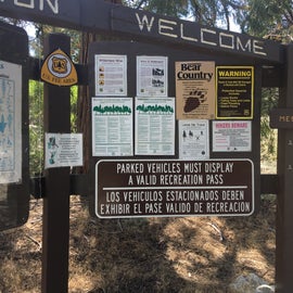 Signs at the trail head 