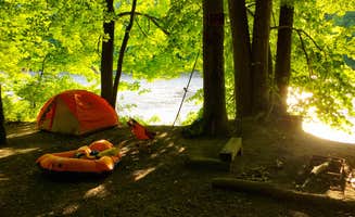 Derek W.'s photo of tent camping at Namanock Island — Delaware Water Gap National Recreation Area near Honesdale, PA