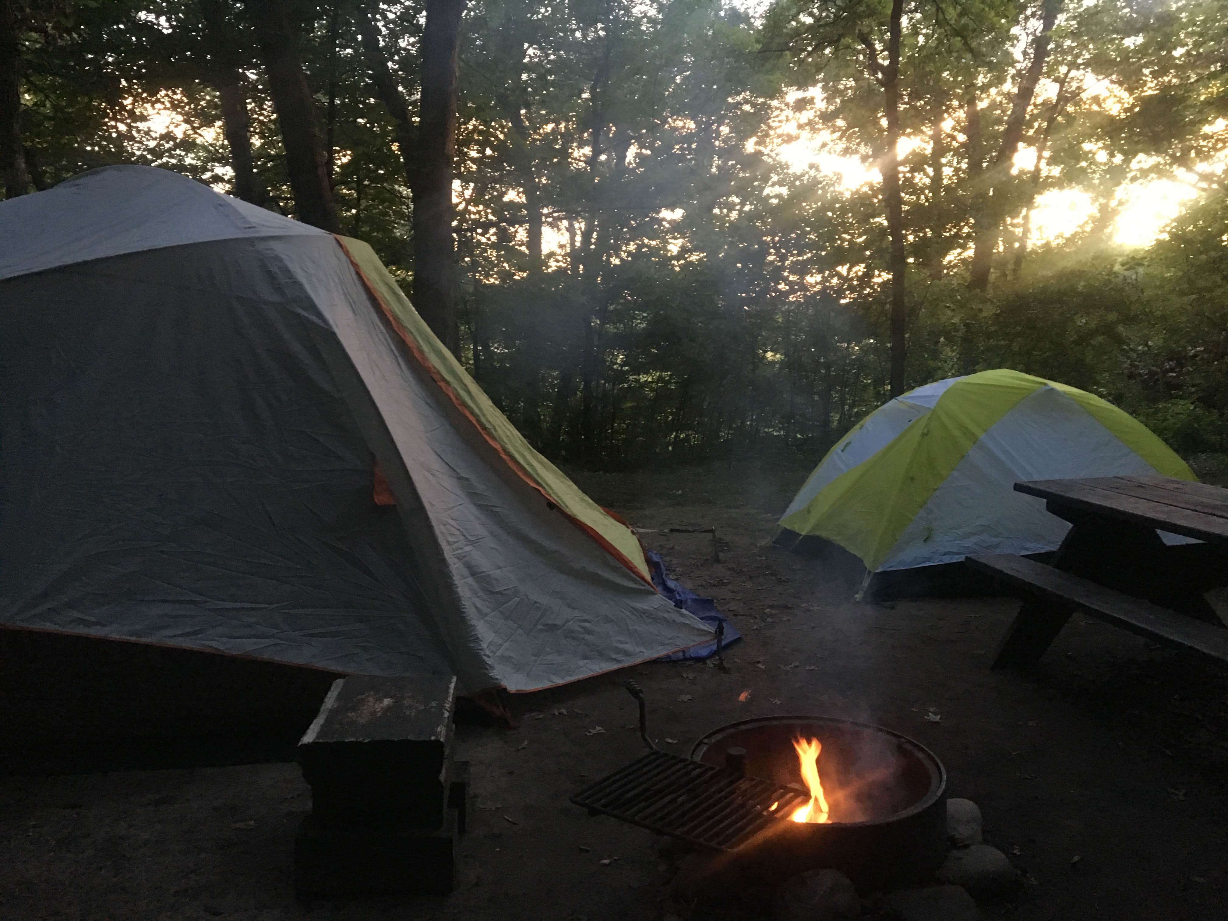 Steph H.'s photo of tent camping at Lake Maria State Park Campground near Savage, MN
