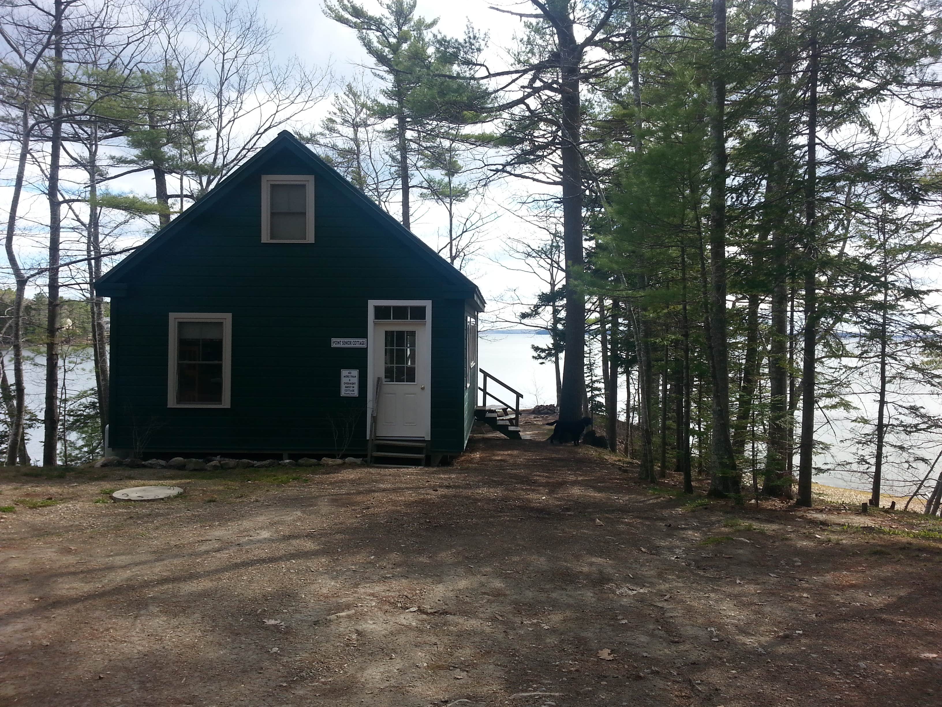 Nancy W.'s photo of glamping accommodations at Wolfe's Neck Oceanfront Campground near Alna, ME