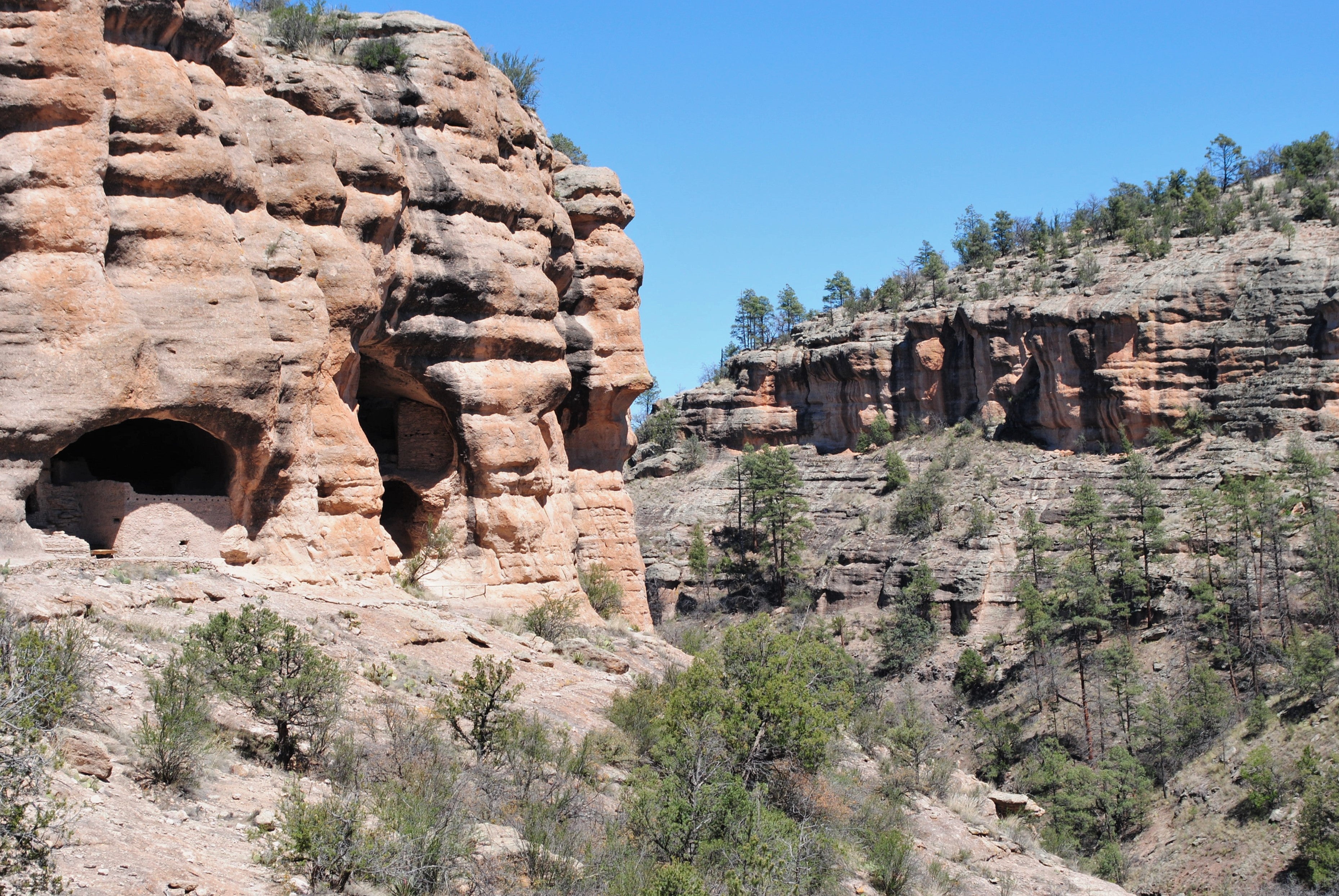 Great access to the Gila Cliff Dwellings