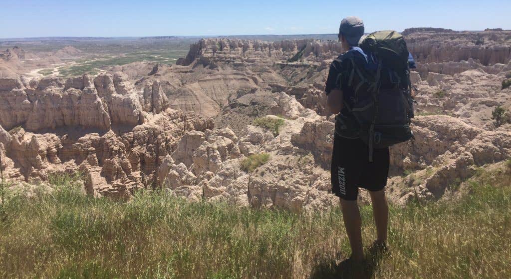Scenic View while Hiking in Sage Creek Campground in Badlands National Park