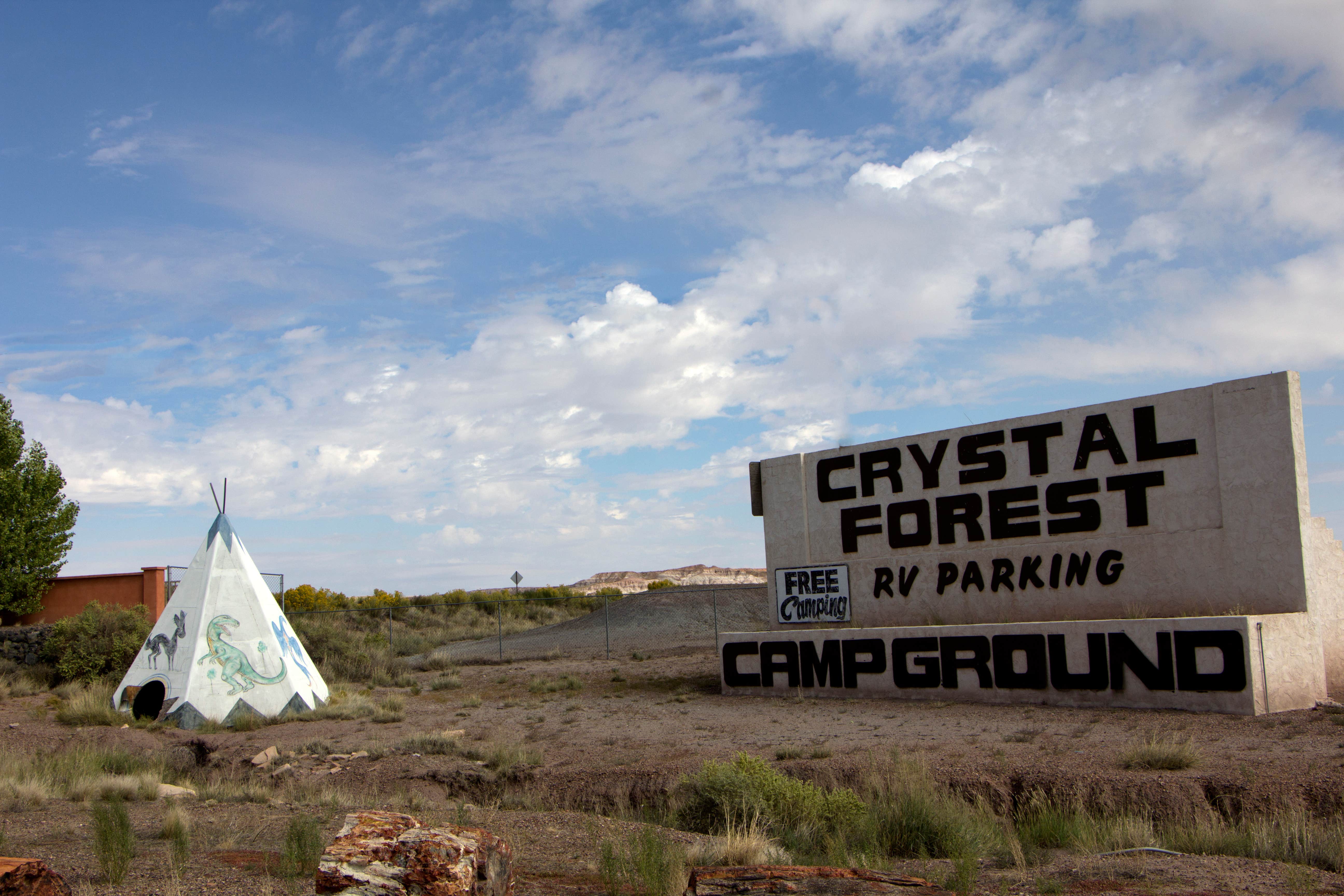Jen G.'s photo of a dispersed camping area at Crystal Forest Museum and Gifts in Arizona