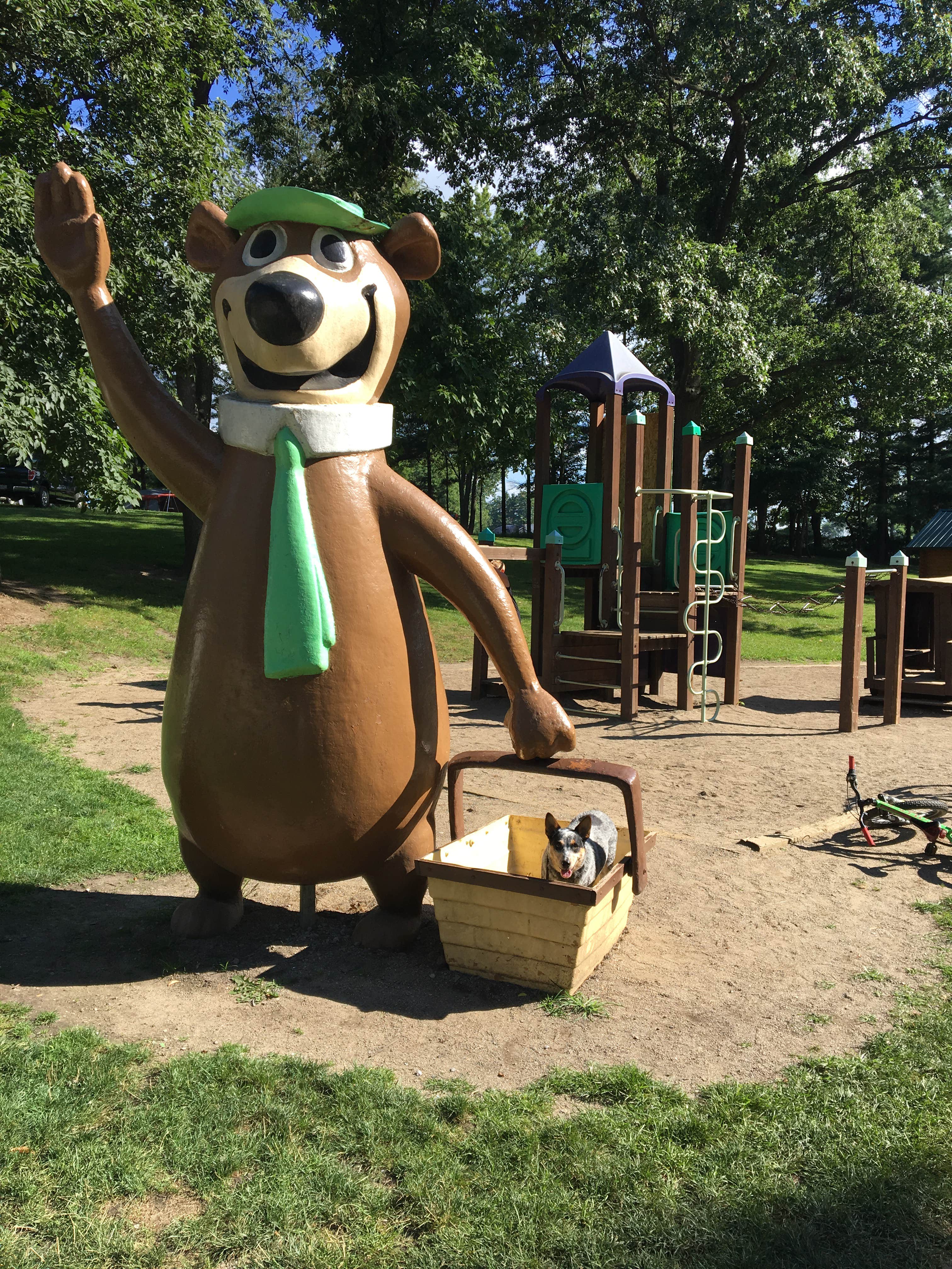 Shelly S.'s photo of camping with pets at Yogi Bear's Jellystone Park™ at Barton Lake near Orland, IN