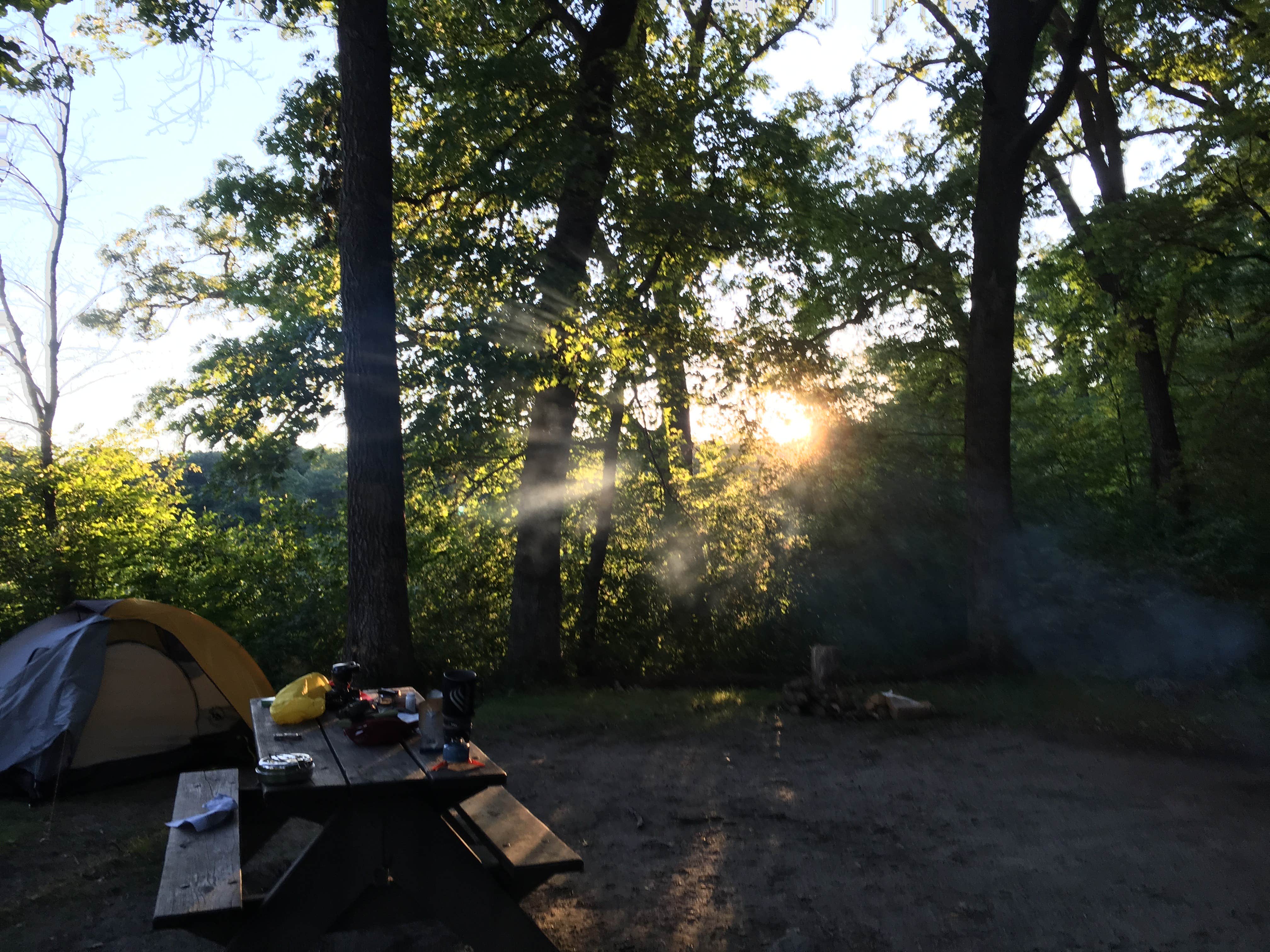 Brian C.'s photo of tent camping at Lake Maria State Park Campground near Albany, MN