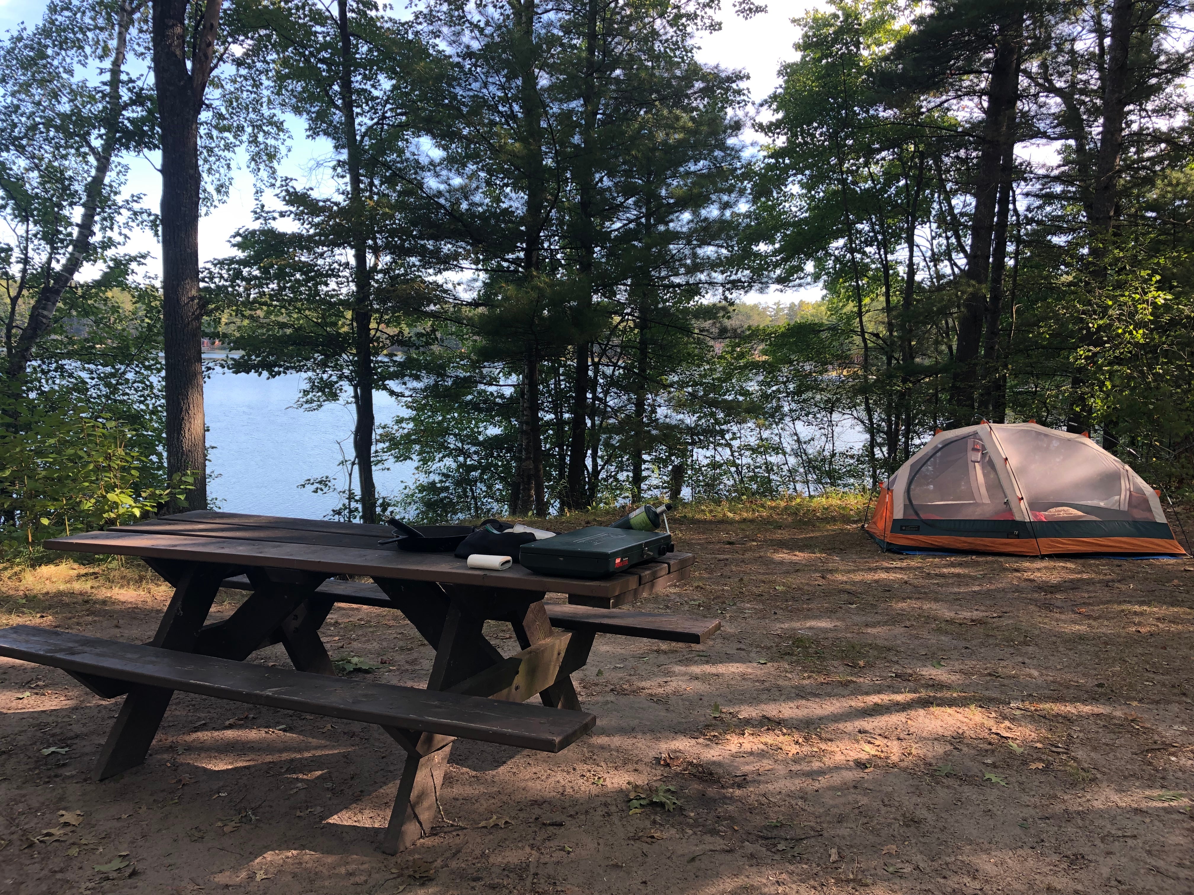 Camper submitted image from Little Wolf Lake State Forest Campground - 1