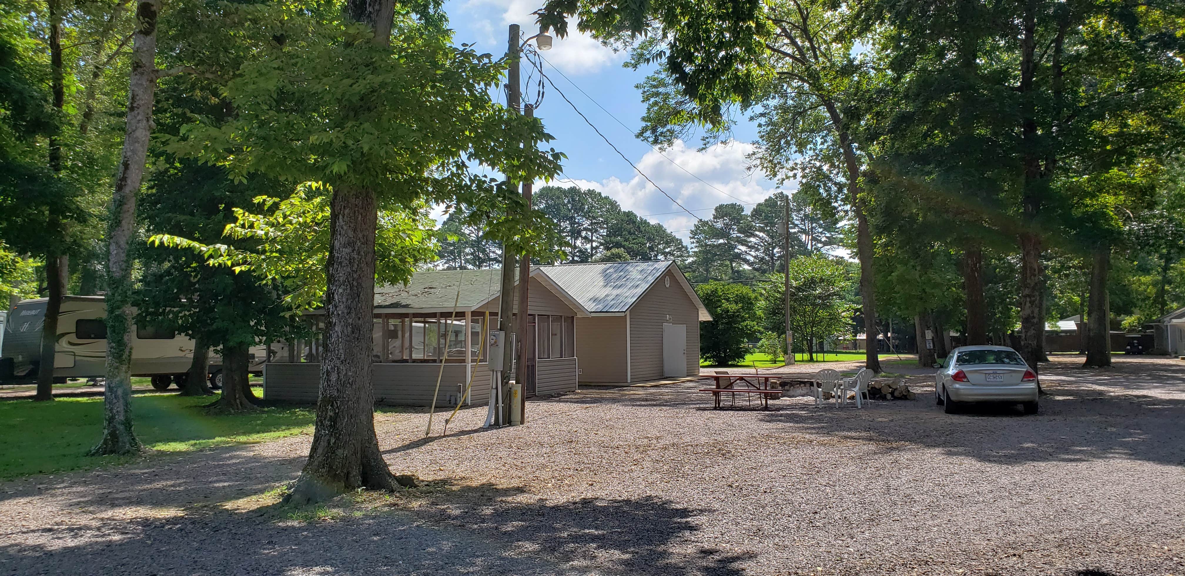 Jamie C.'s photo of glamping accommodations at Kempers Hideaway Resort near Bunker, MO