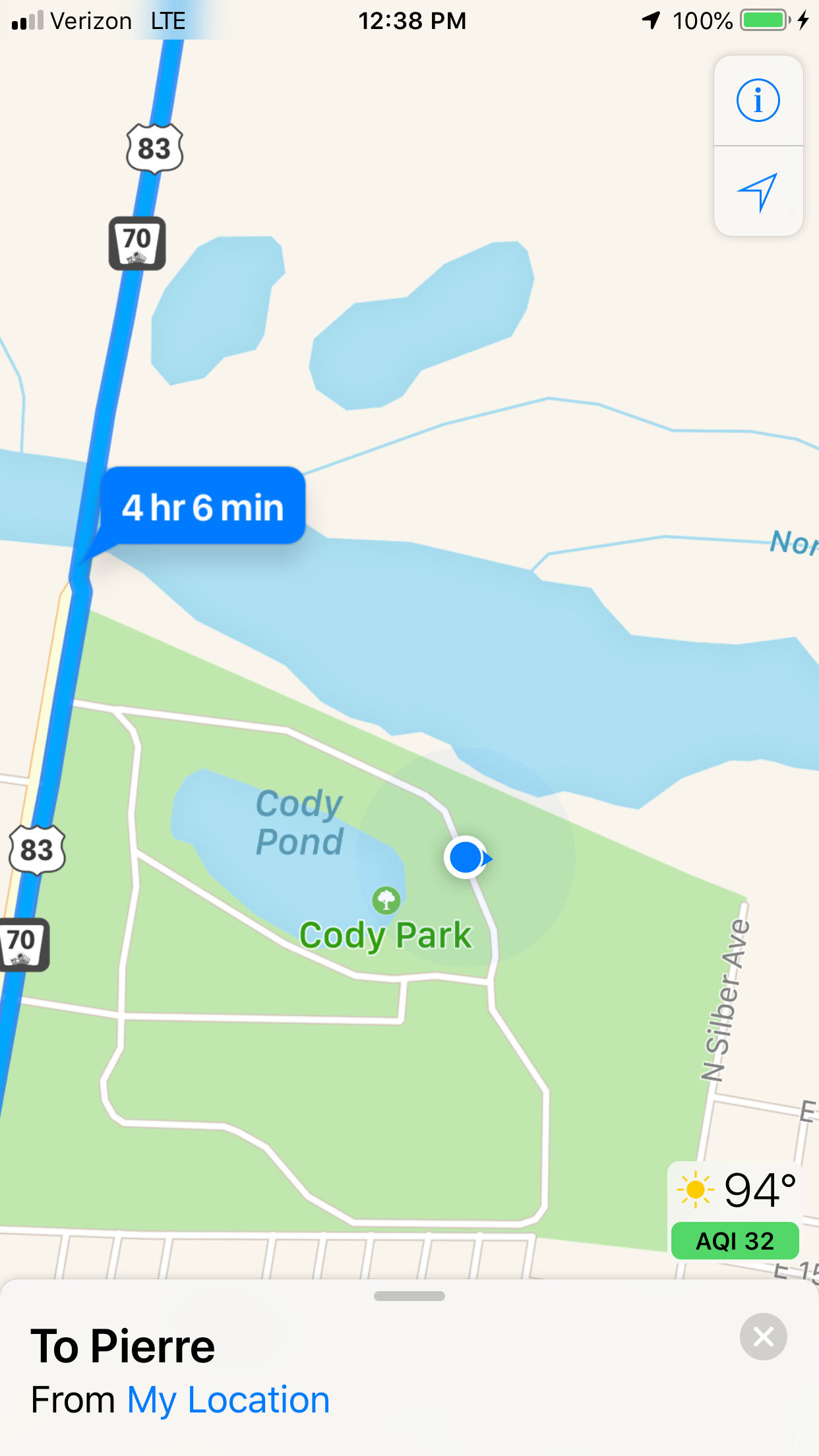 Camper submitted image from Cody City Park Campground - 4
