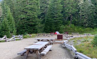 Kier S.'s photo of tent camping at Mowich Lake Campground — Mount Rainier National Park near Black Diamond, WA