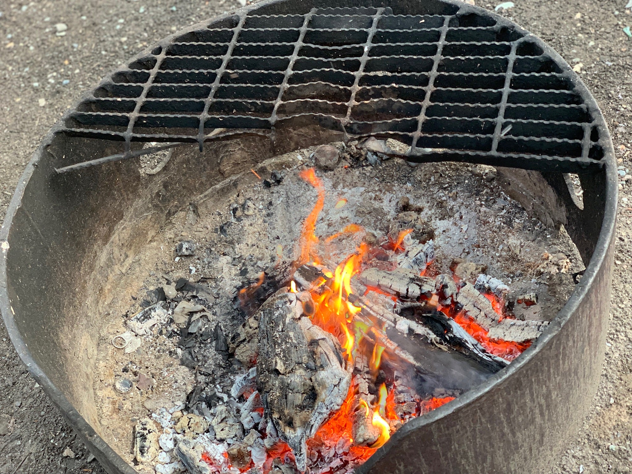 Clean sites with fire ring