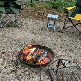 most campsites have the old rim firepits
