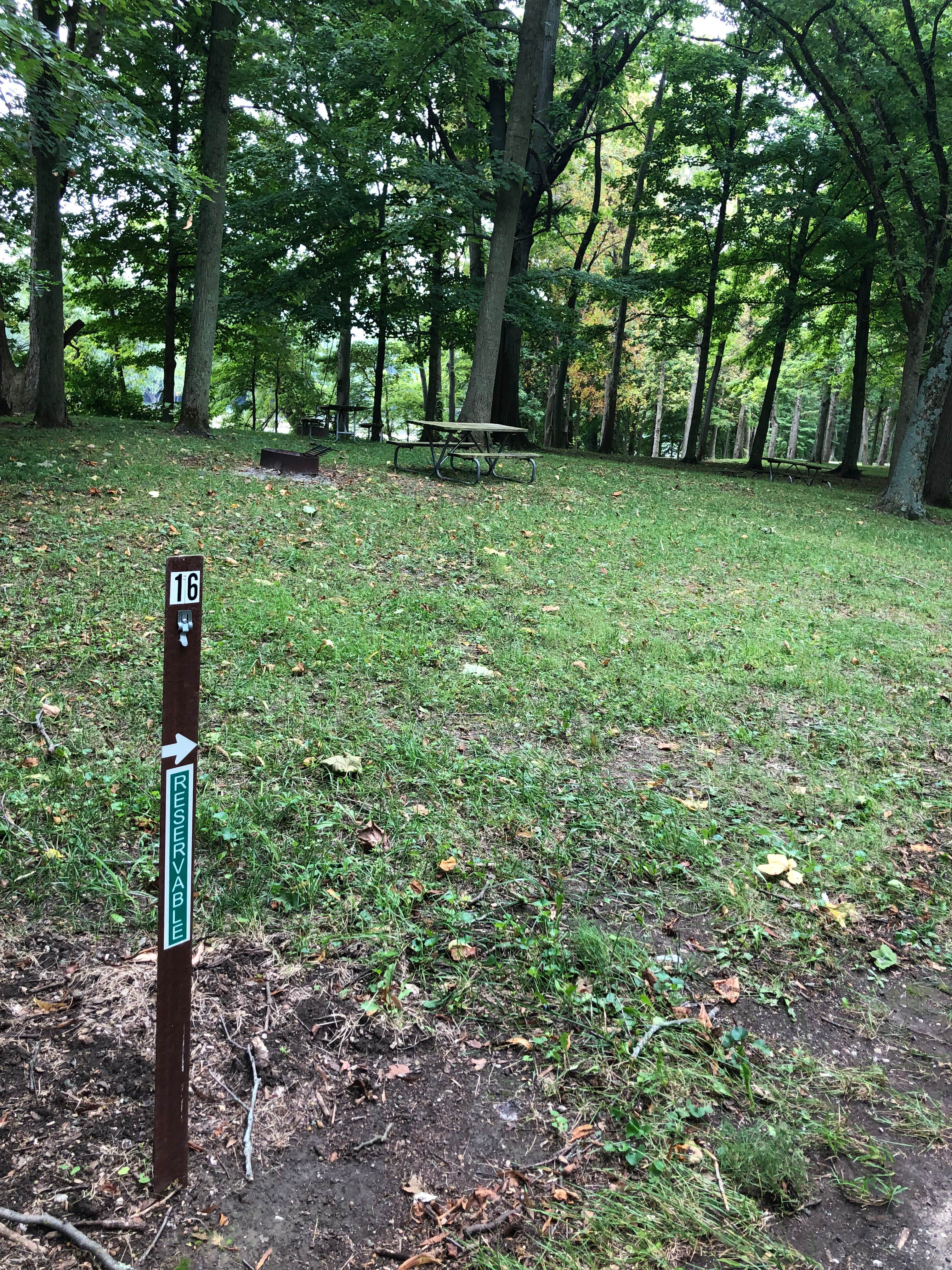 Some sites were marked as reservable