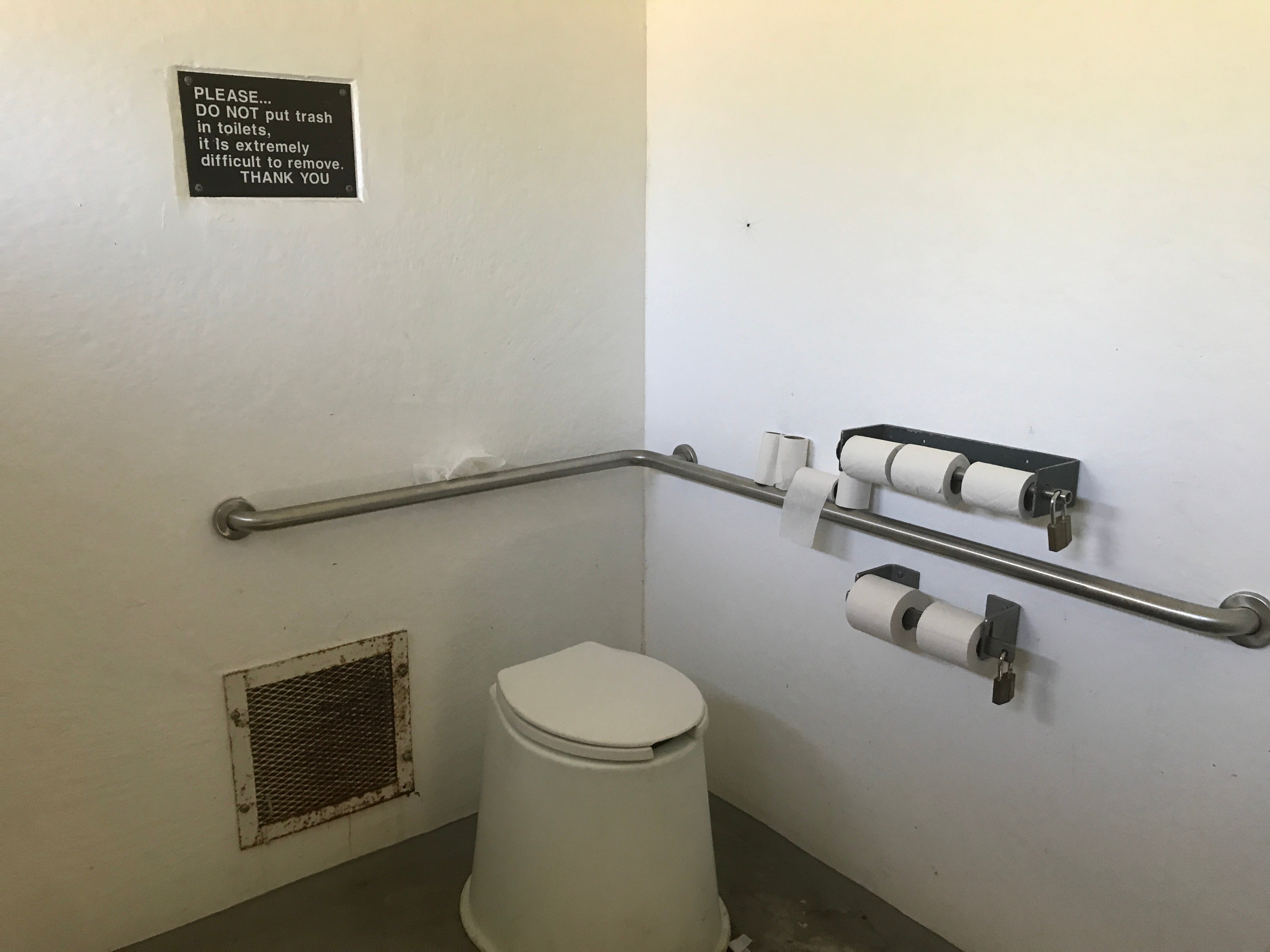 Inside the Pit Toilets