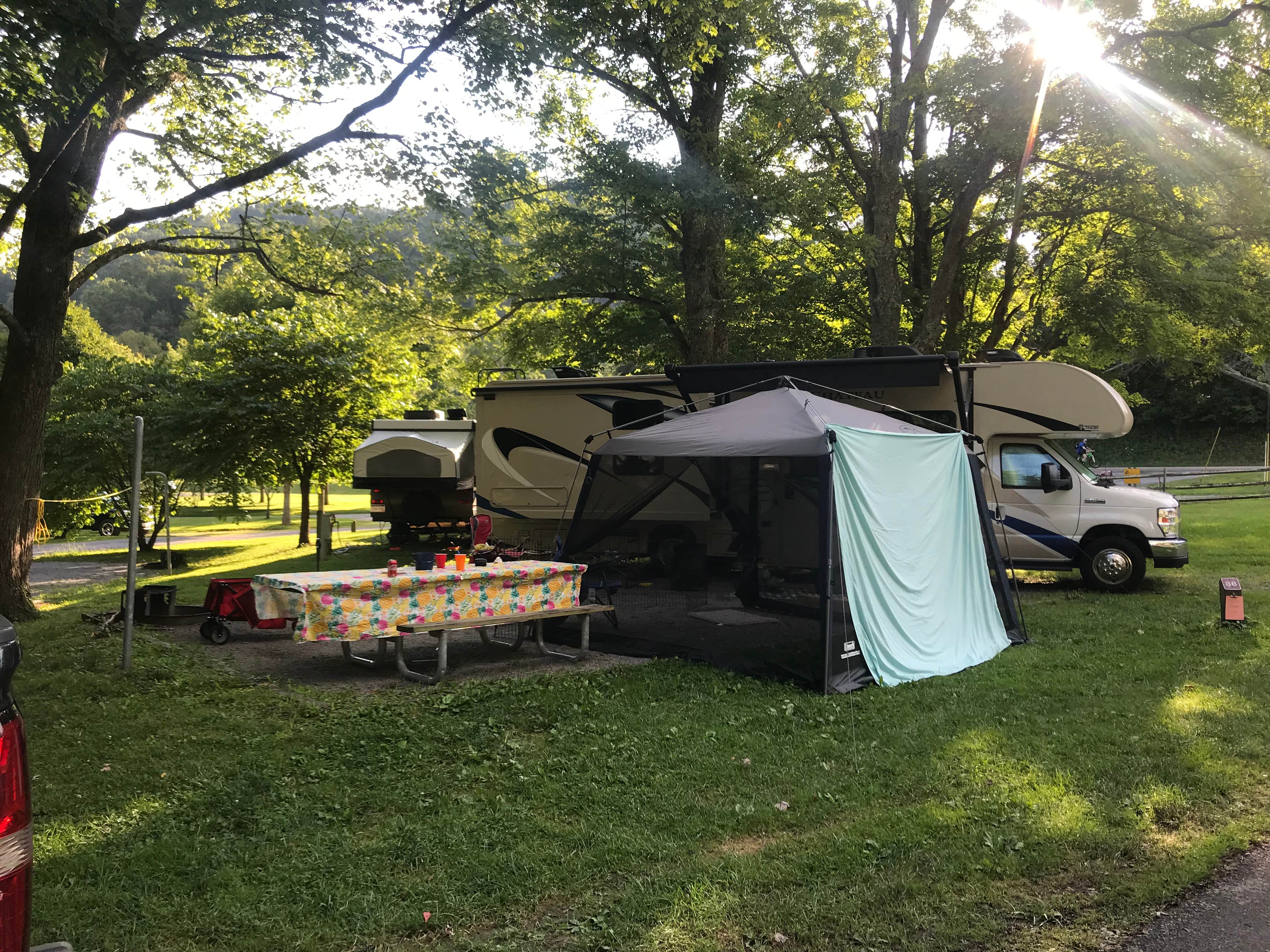 Christy H.'s photo of tent camping at Royal Oak Campground — Hungry Mother State Park near Max Meadows, VA