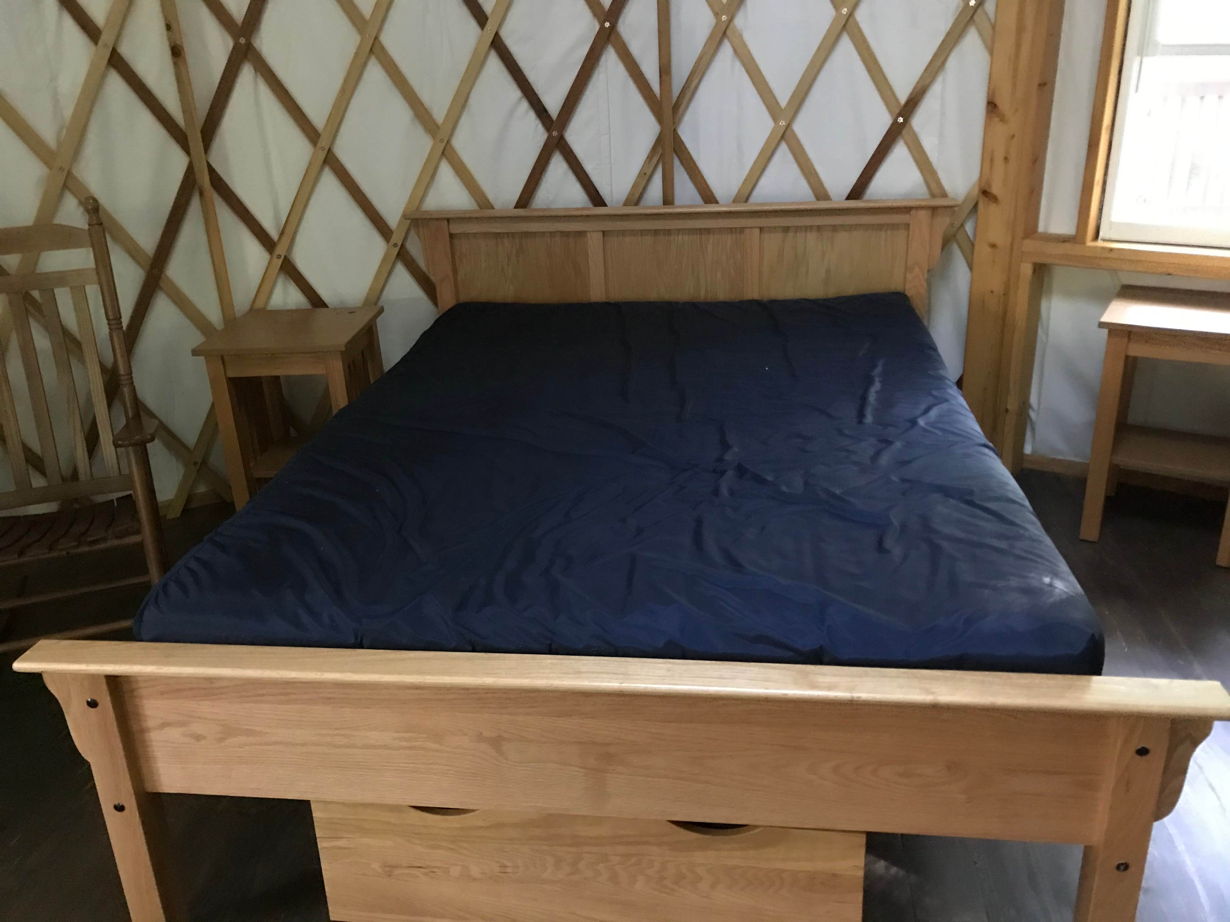 Katie M.'s photo of glamping accommodations at Fairy Stone State Park Campground near Vinton, VA