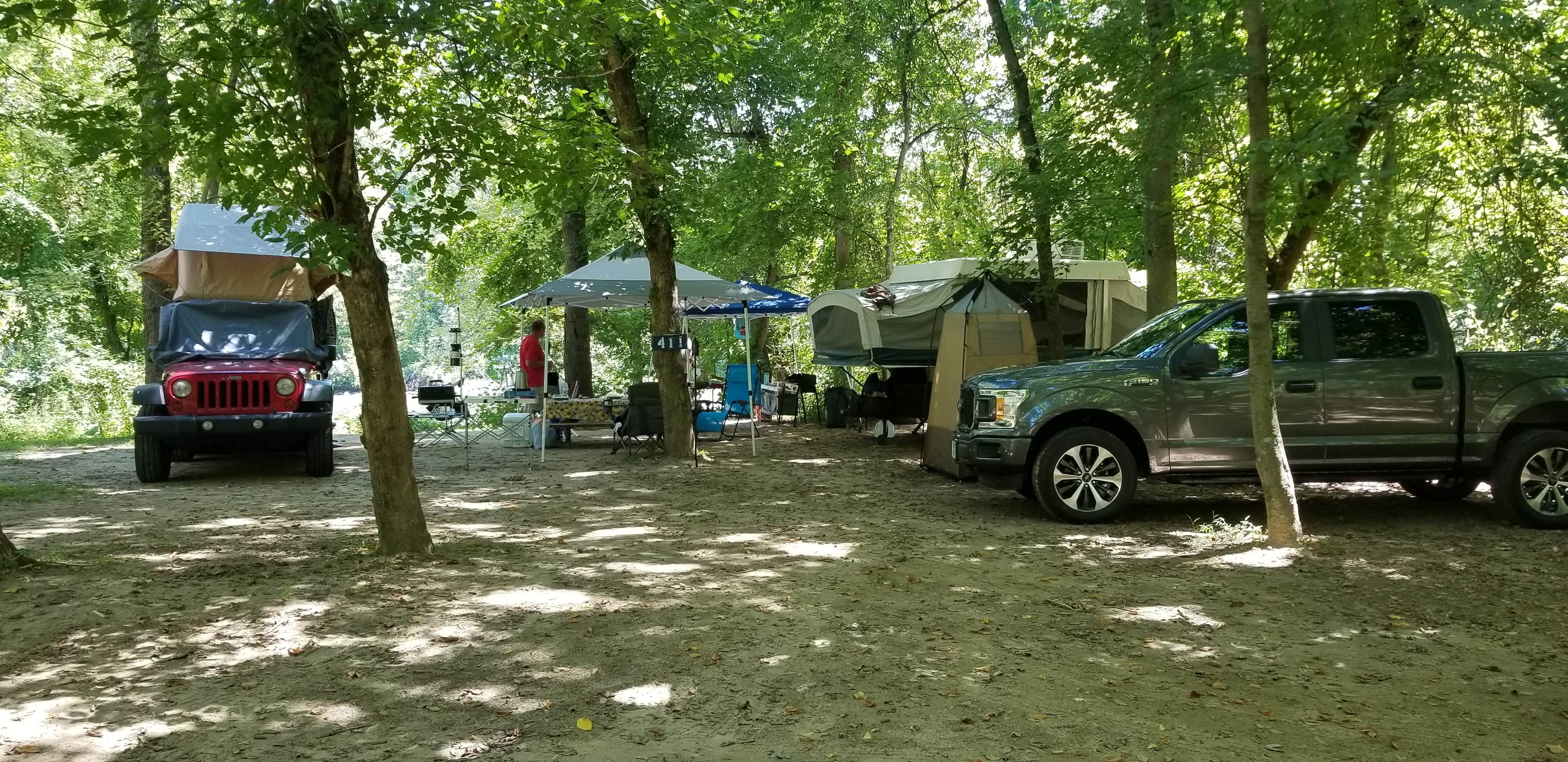 Jackie G.'s photo of tent camping at Hot Springs Campground near Dandridge, TN