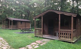 Lee D.'s photo of glamping accommodations at Deep Creek Lake State Park Campground near Hopwood, PA