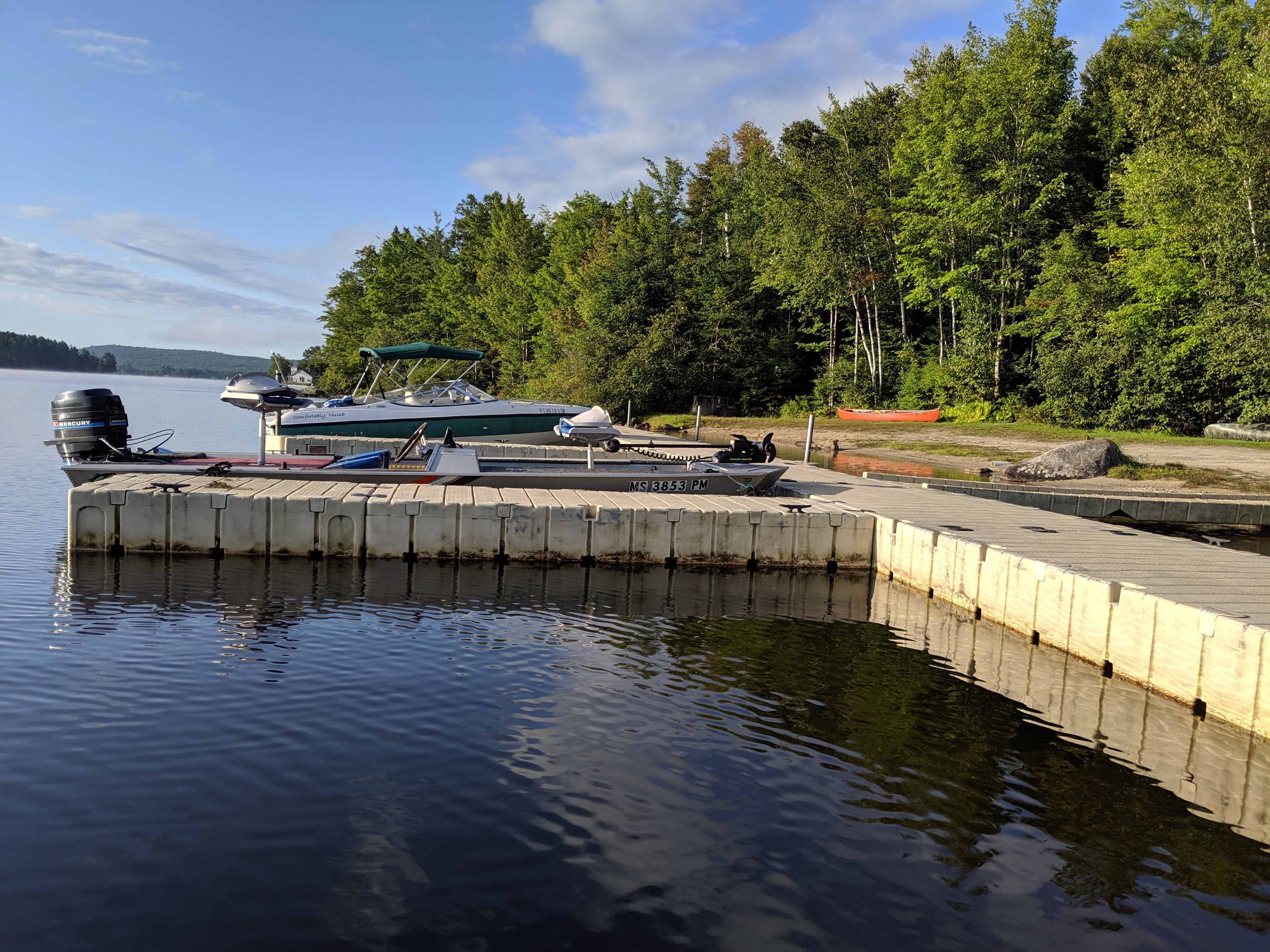 Docks at the marina for campers