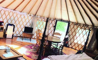 Annette K.'s photo of glamping accommodations at #1 Rock Tavern River Kamp near Mount Jackson, VA