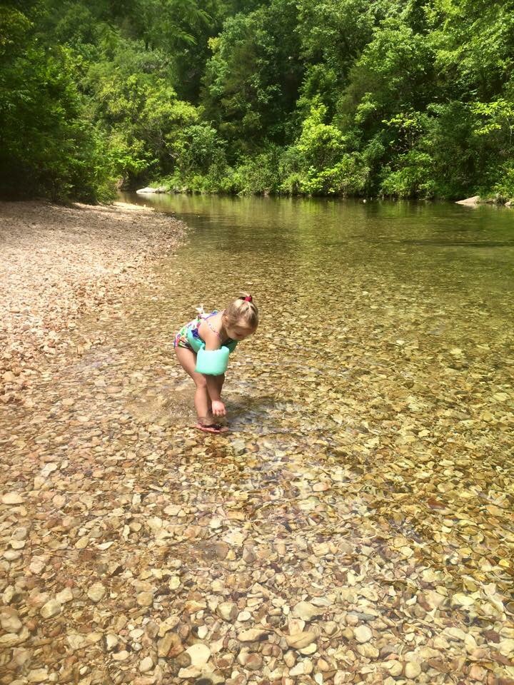 Clear water, deeper than it looks at Gunner Pool swimming hole 