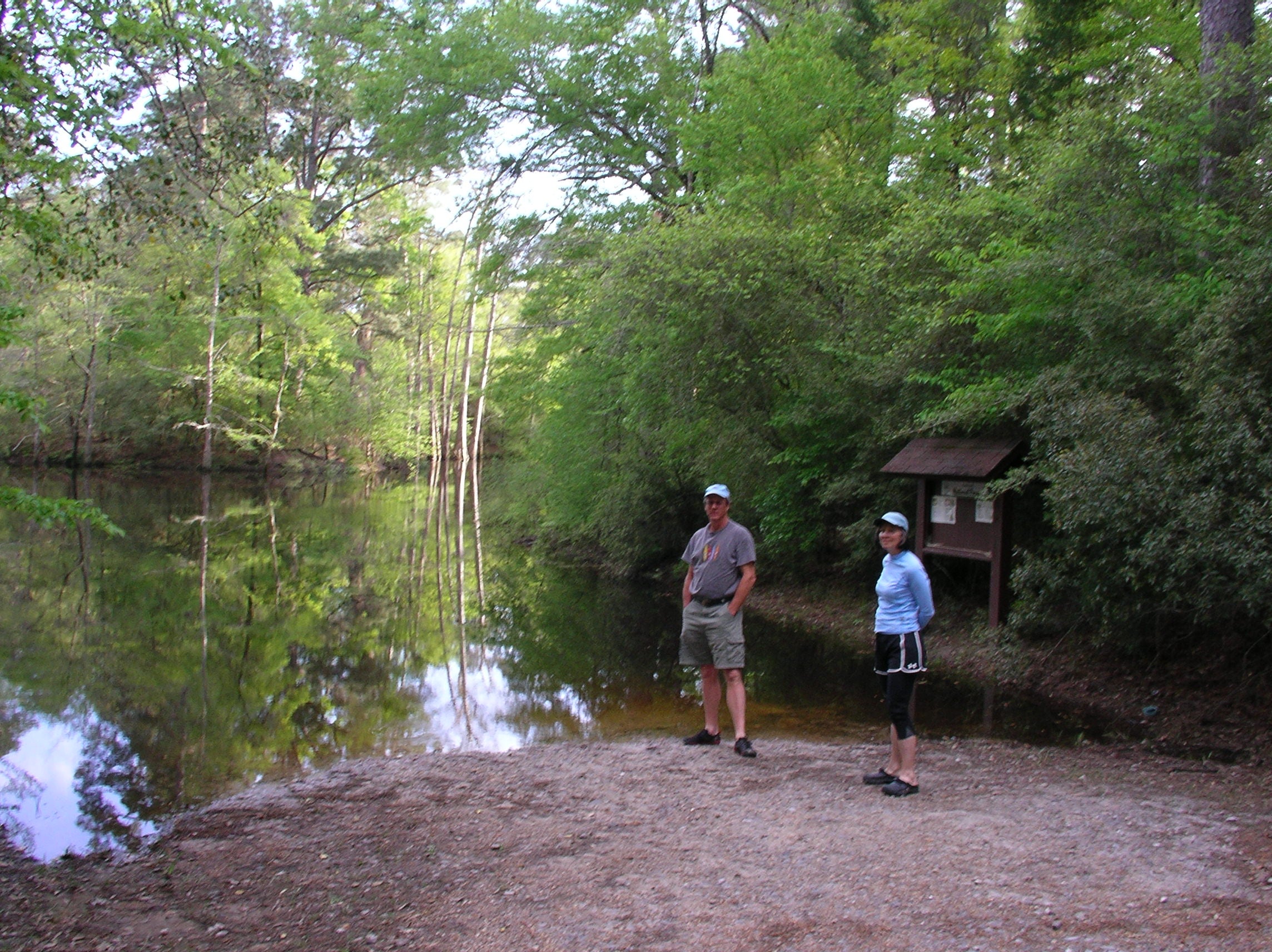 small boat launch at Cloud Crossing Campground, Kisatchie Natl Forest