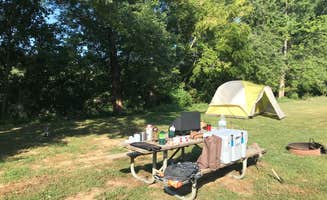 Christina's photo of tent camping at Canoe Landing Group Campsite — James River State Park near Staunton, VA