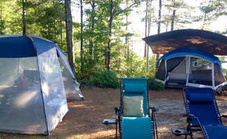 Rebecca E.'s photo of tent camping at Narrow Island Group — Lake George Islands near Stony Creek, NY