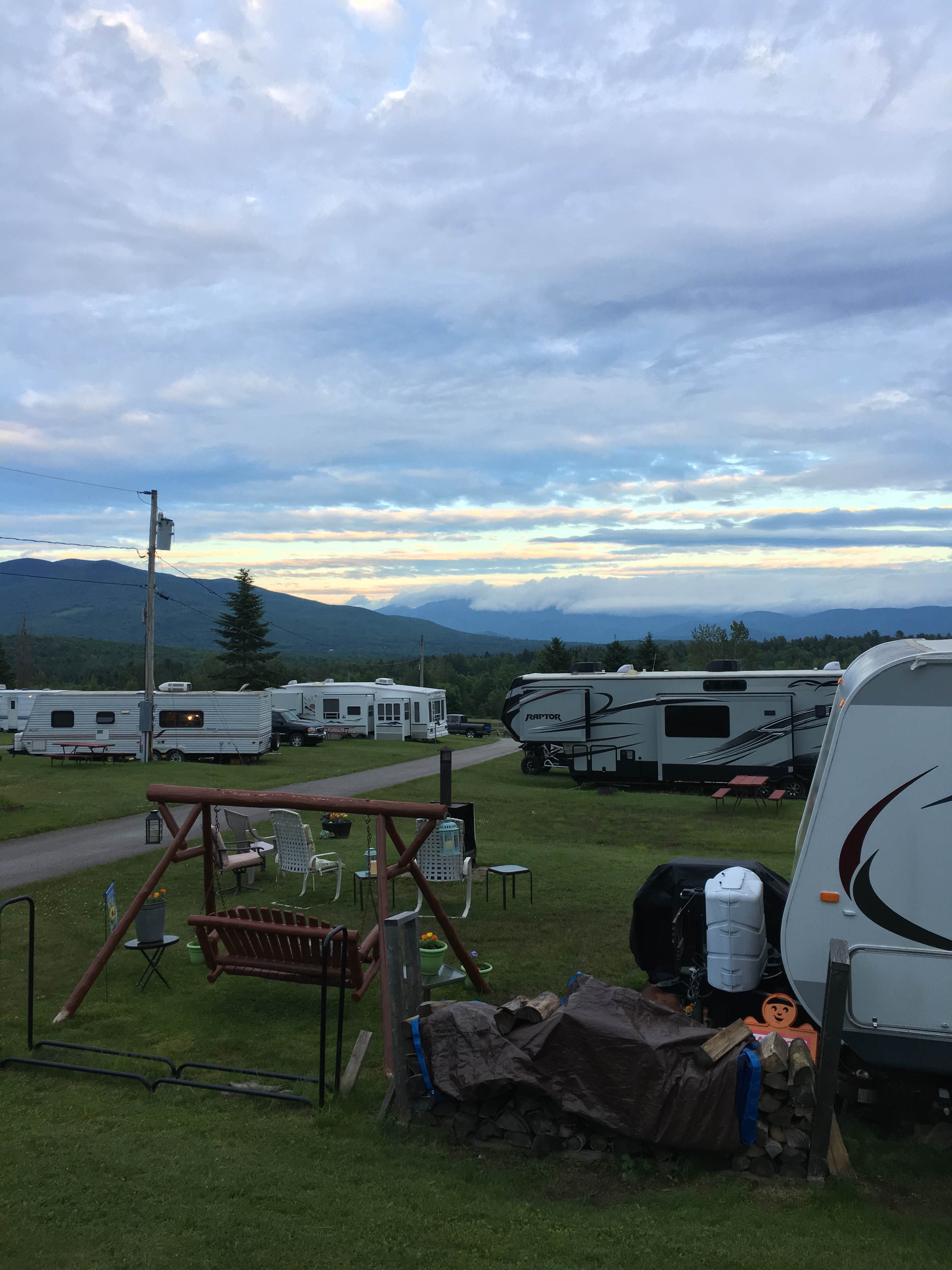 View from “seasonal” side/RV sites