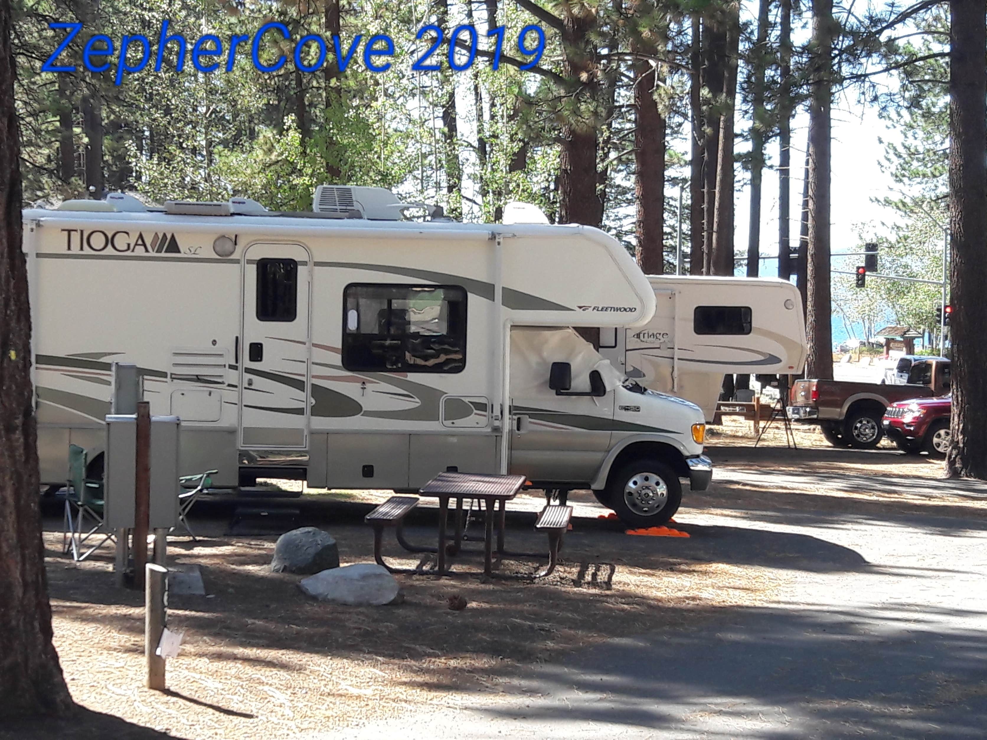 Jim H.'s photo of rv camping at Zephyr Cove RV & Campground — Lake Tahoe Basin Management Unit near Carson City, NV