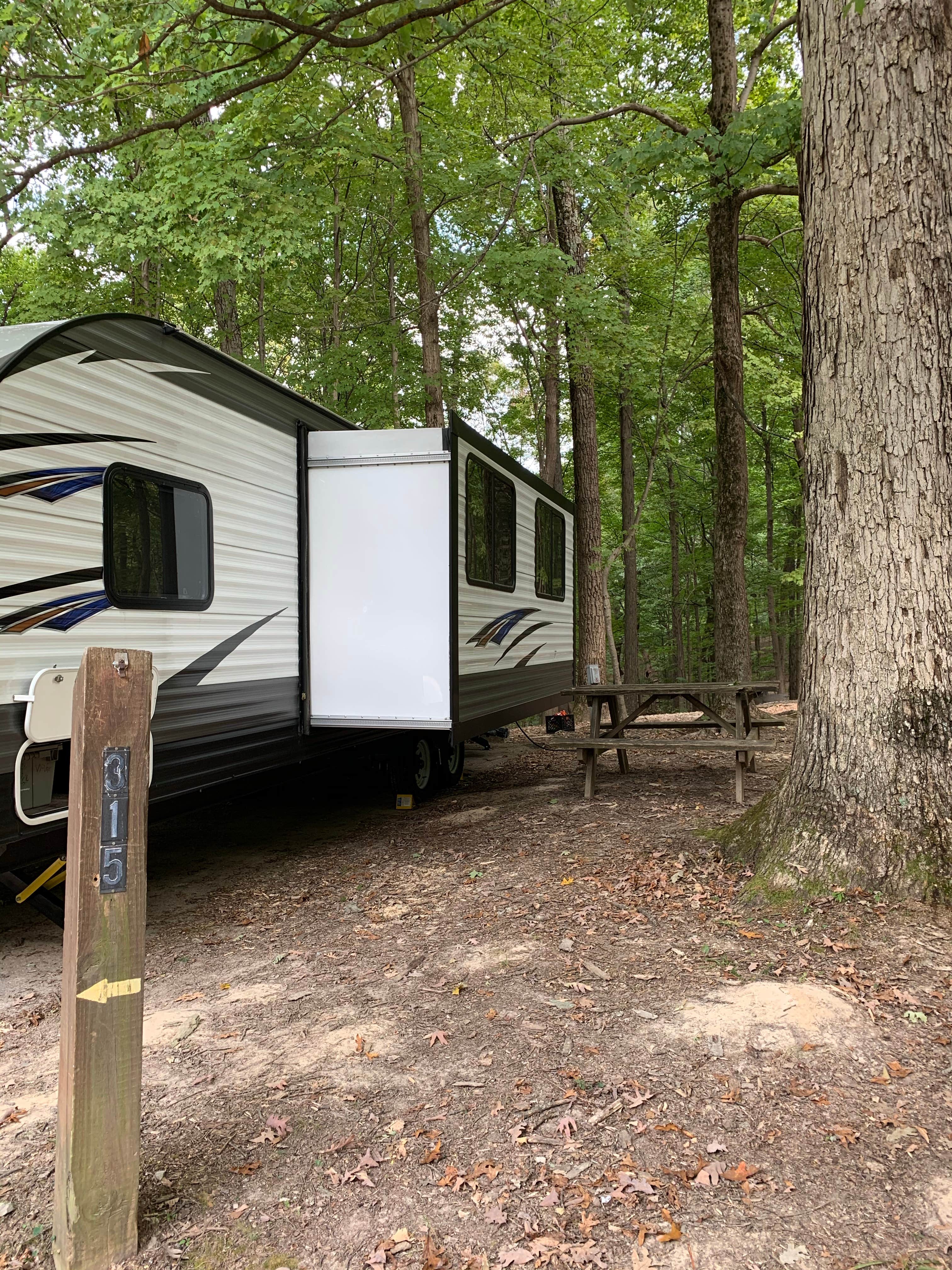 Becky E.'s photo of rv camping at Taylor Ridge Campground — Brown County State Park near Norman, IN
