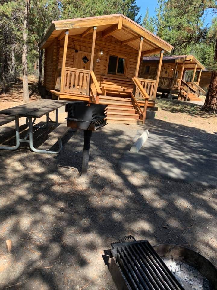 Mikayle S.'s photo of glamping accommodations at LaPine State Park Campground near Deschutes National Forest