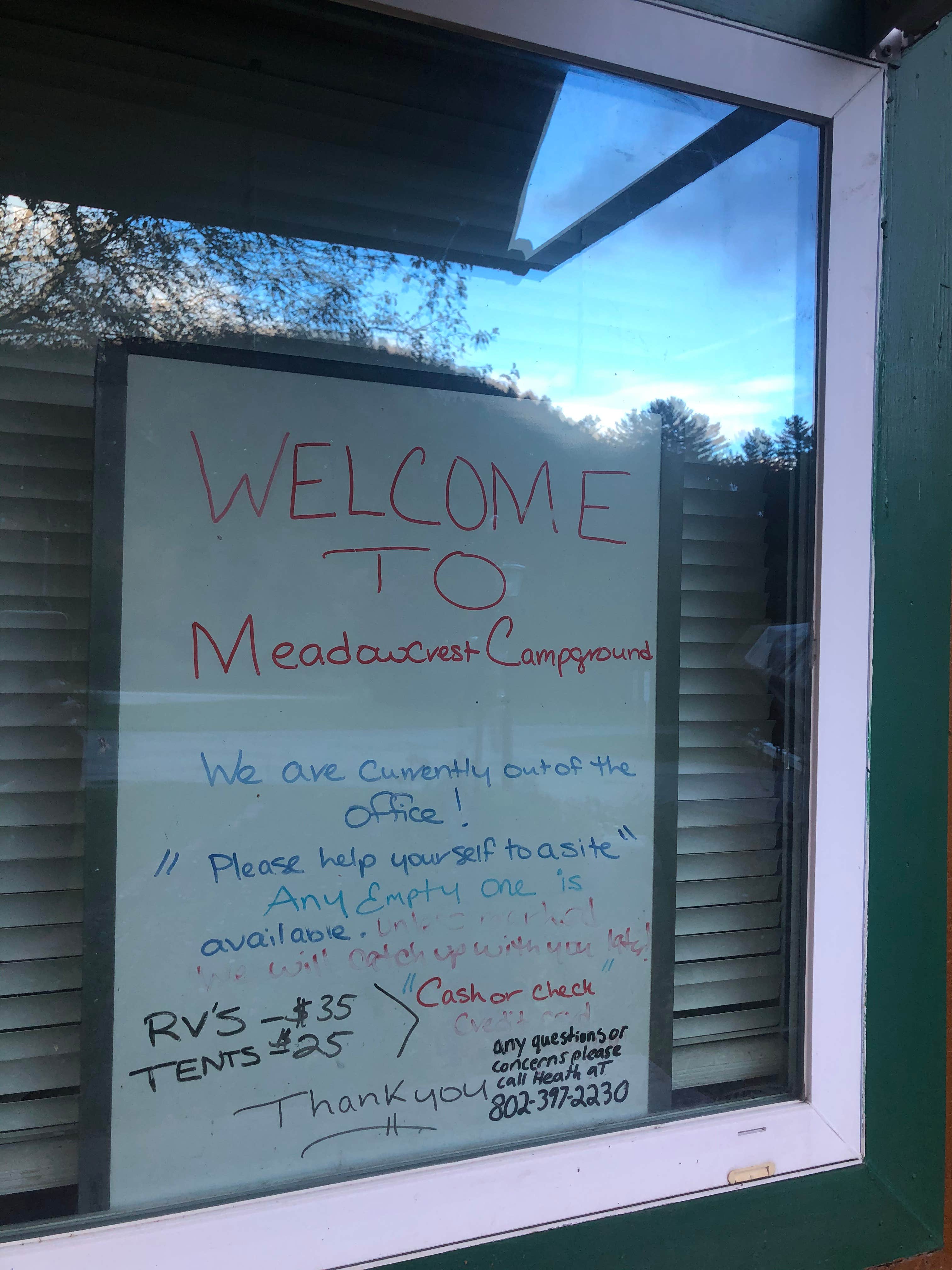 Camper-submitted photo at Meadowcrest Campground near Perkinsville, VT