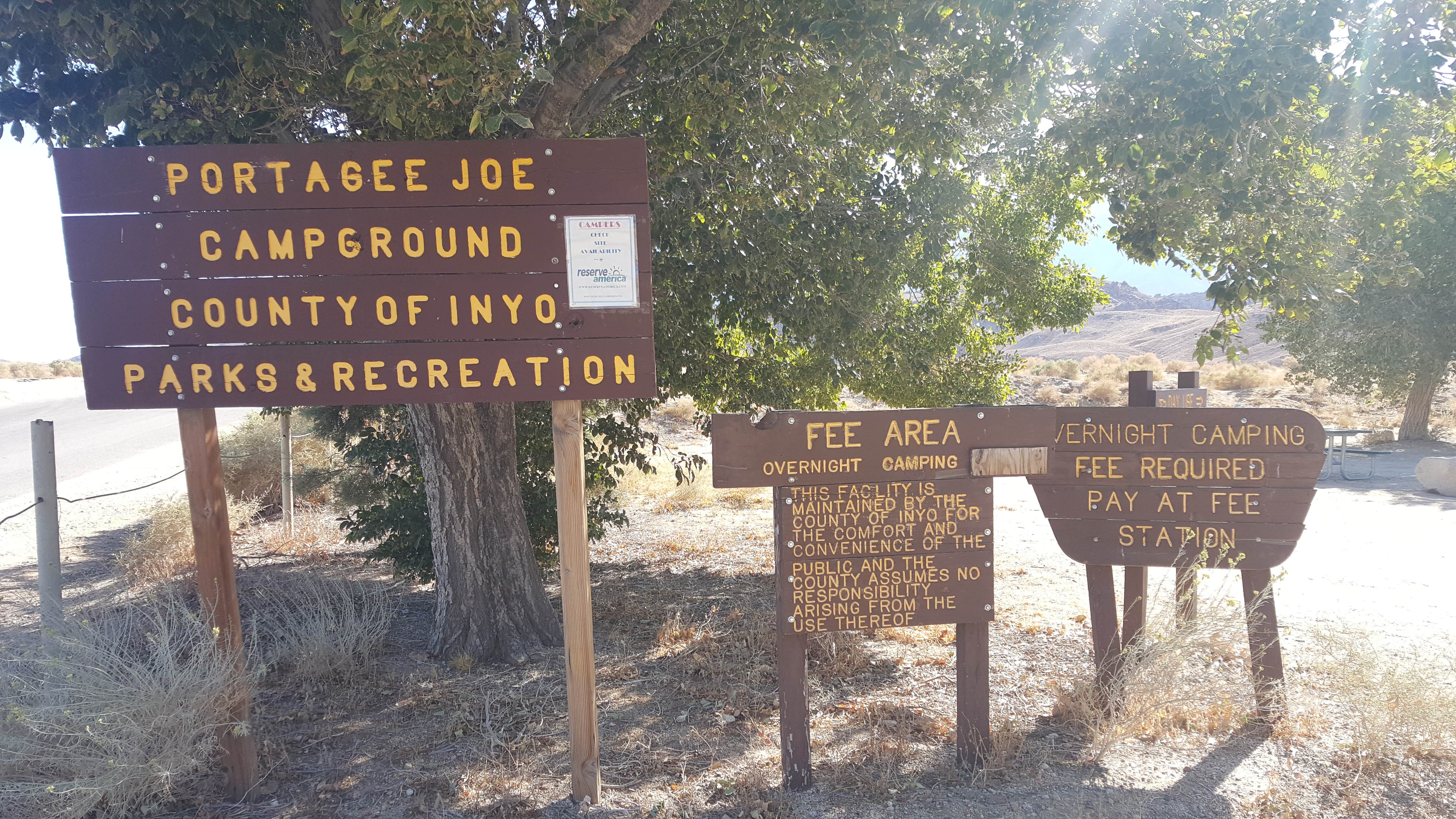 Camper-submitted photo at Portuguese Joe Campground near Keeler, CA
